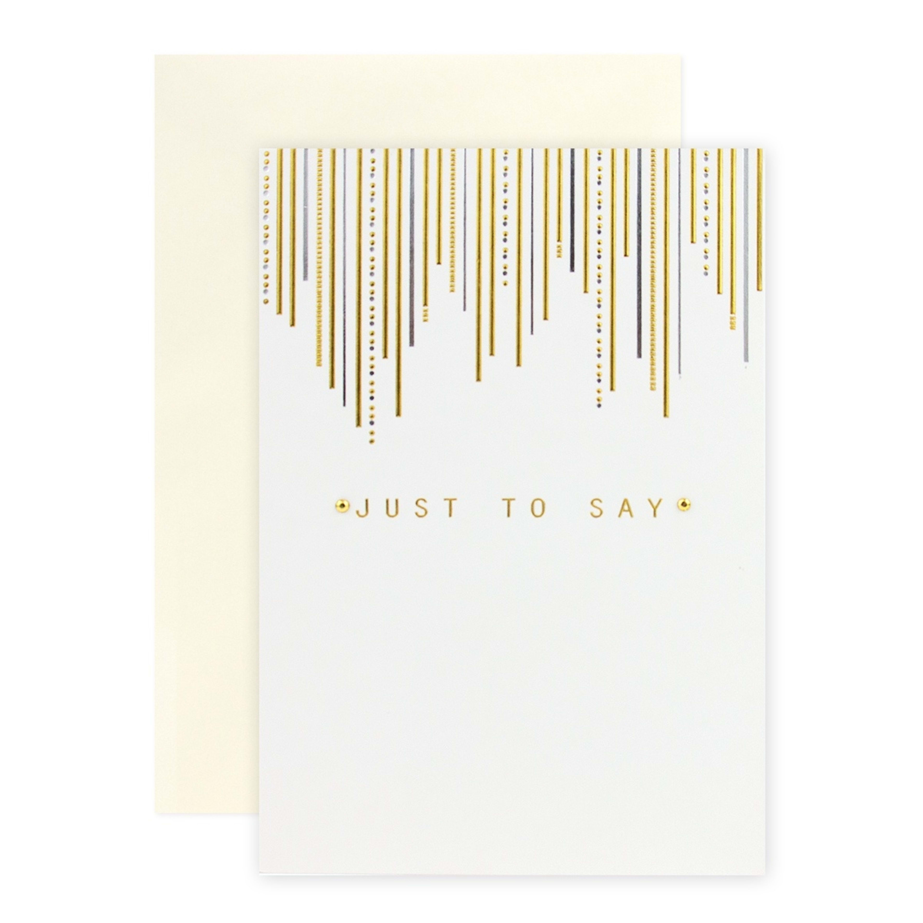 1 Connections from Hallmark Greeting Card - Just To Say