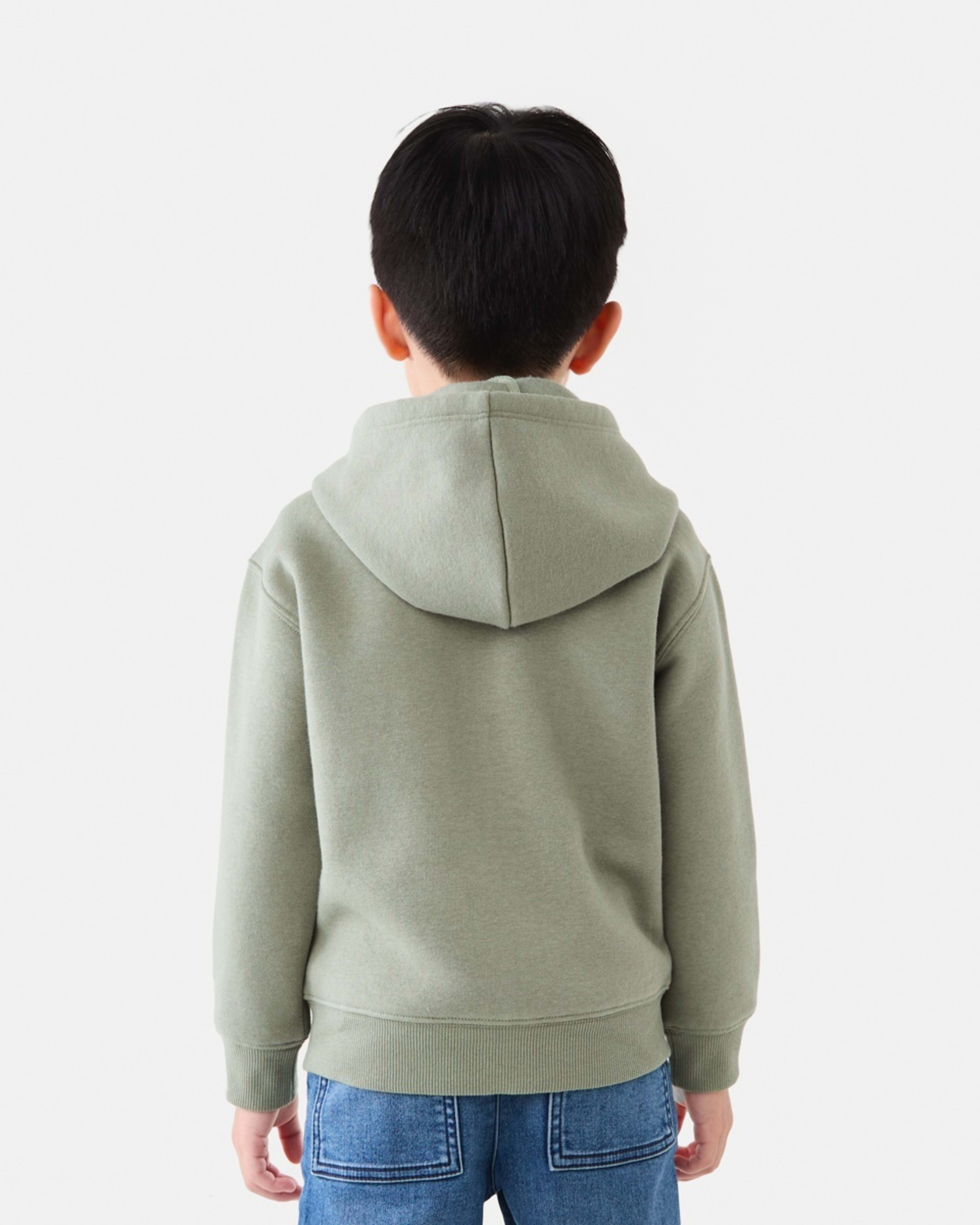 3 Plain Zip Through Hoodie Sea Spray, 3 of 10