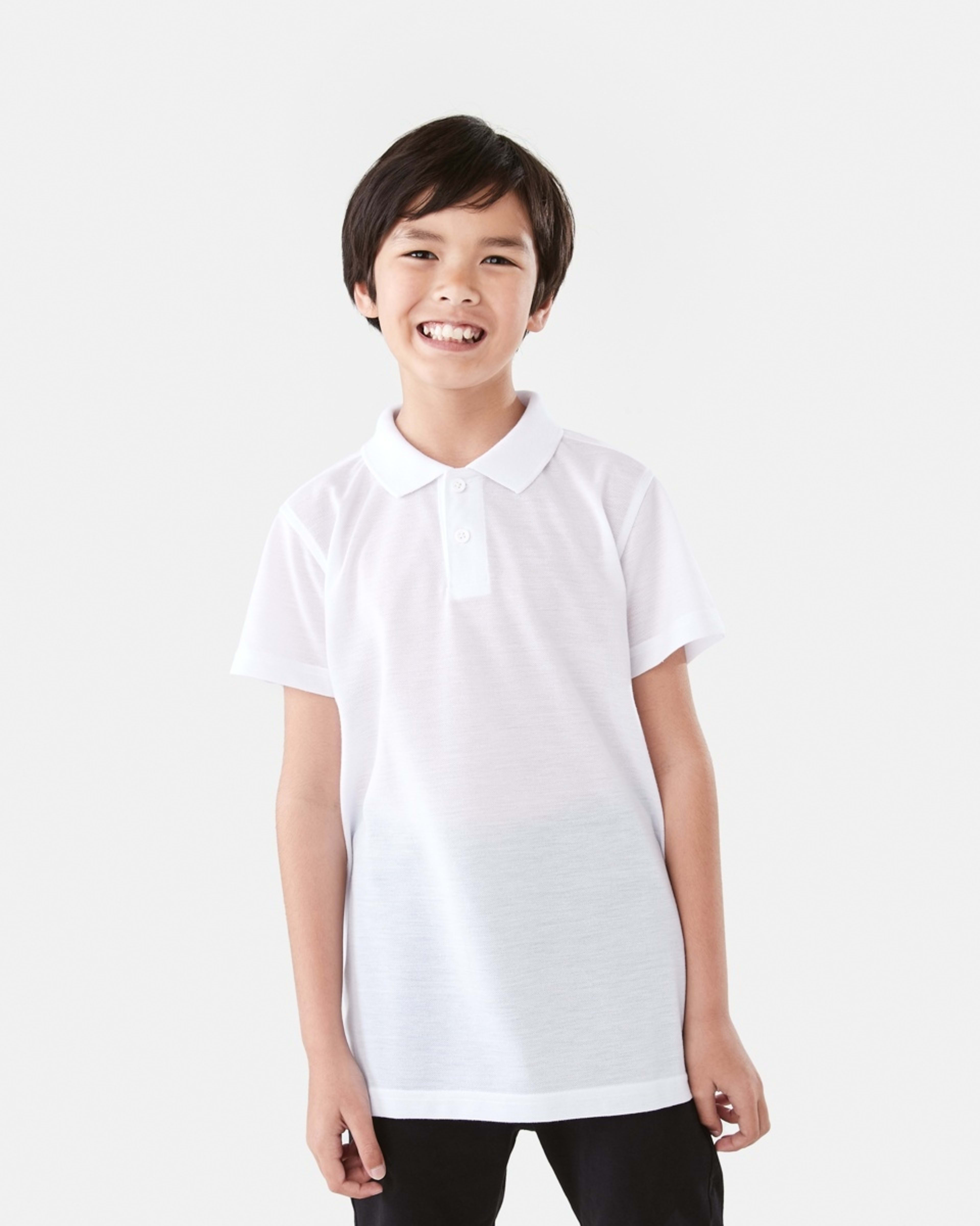 1 School Polo T-shirt White