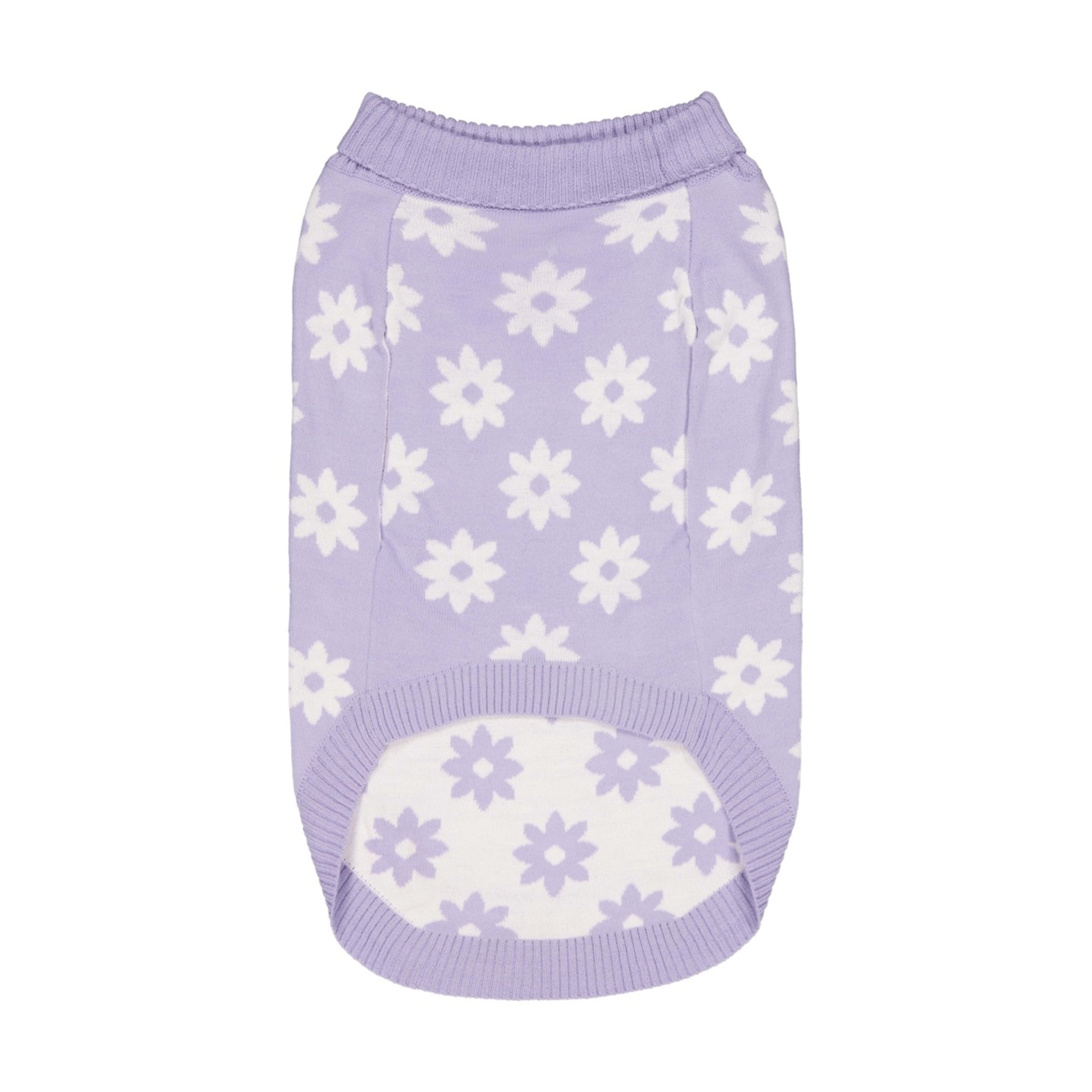 6 Pet Daisy Knit Jumper - Extra Extra Large, Purple, 6 of 10