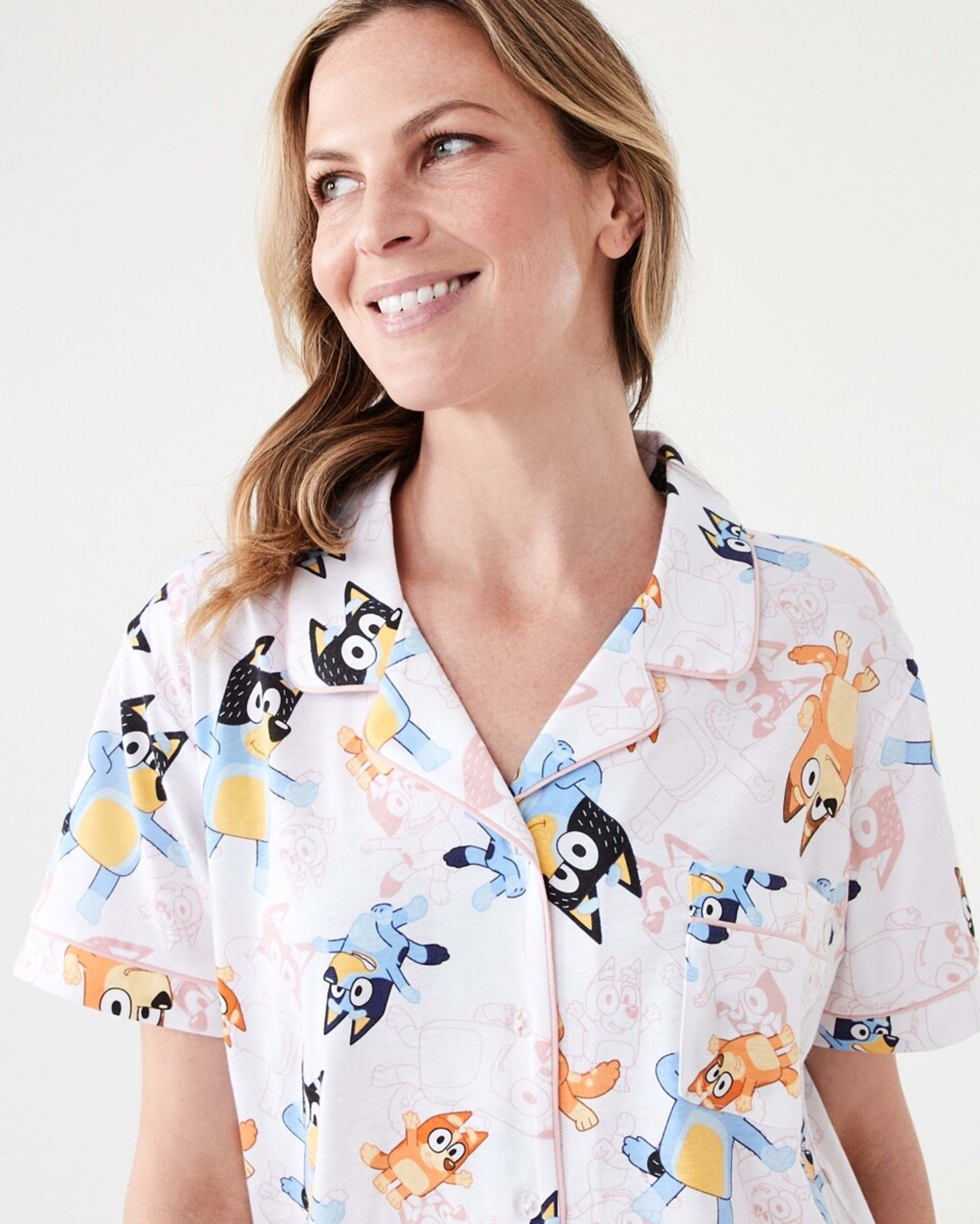 4 Bluey License Family Matching Short Sleeve Top and Shorts Comfort Pyjama Set BLUEY WHITE, 4 of 8