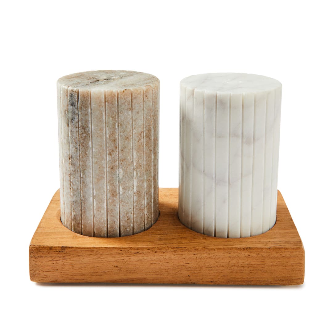 Marble Salt and Pepper Shaker Set Kmart