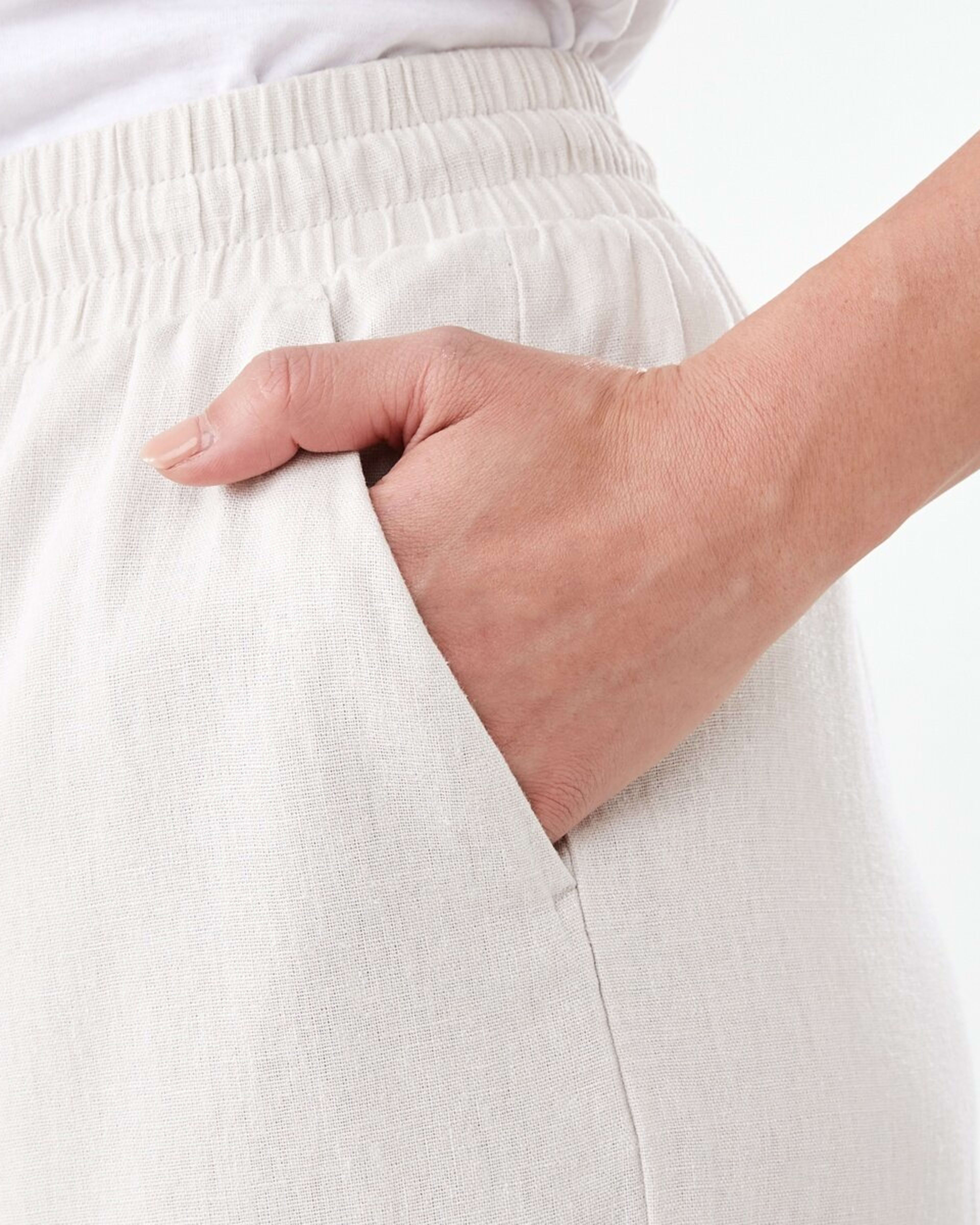 5 Linen Blend Wide Leg Pants NATURAL BEIGE, 5 of 5