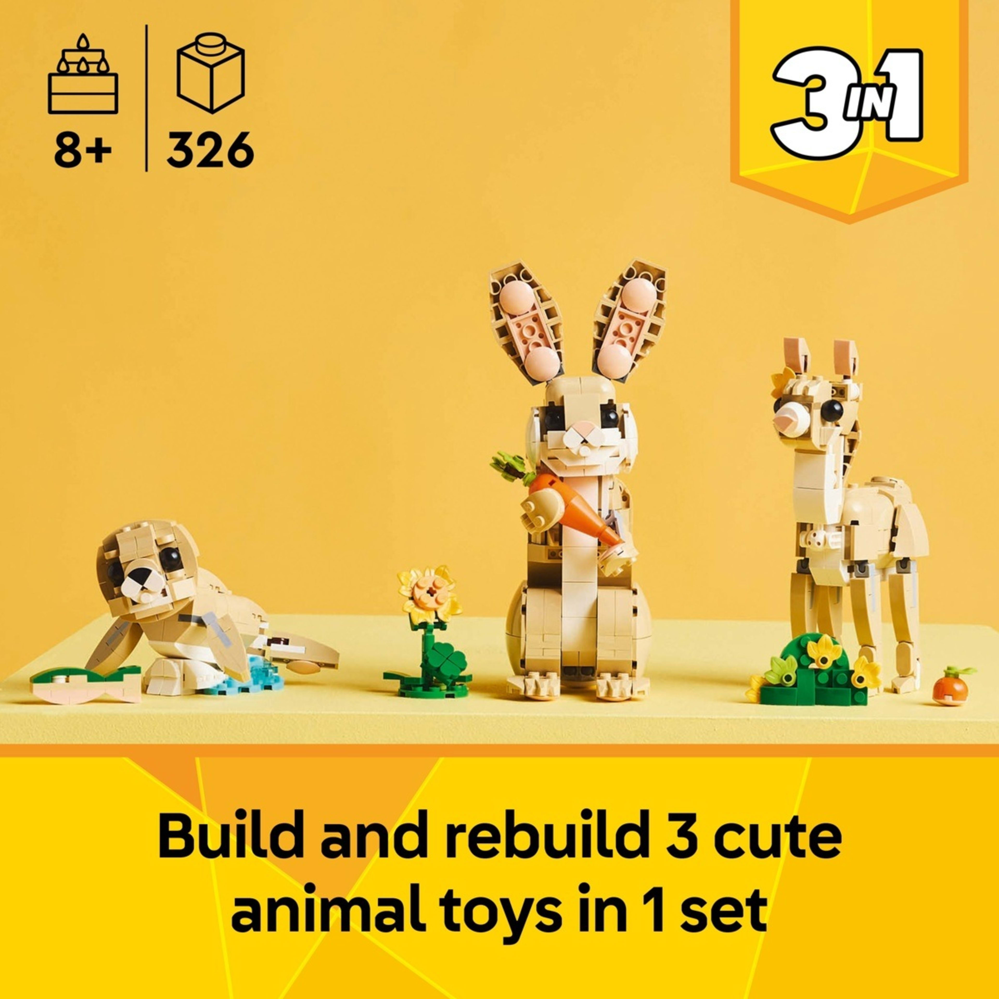 5 LEGO Creator 3-in-1 Cute Bunny 31162, 5 of 10