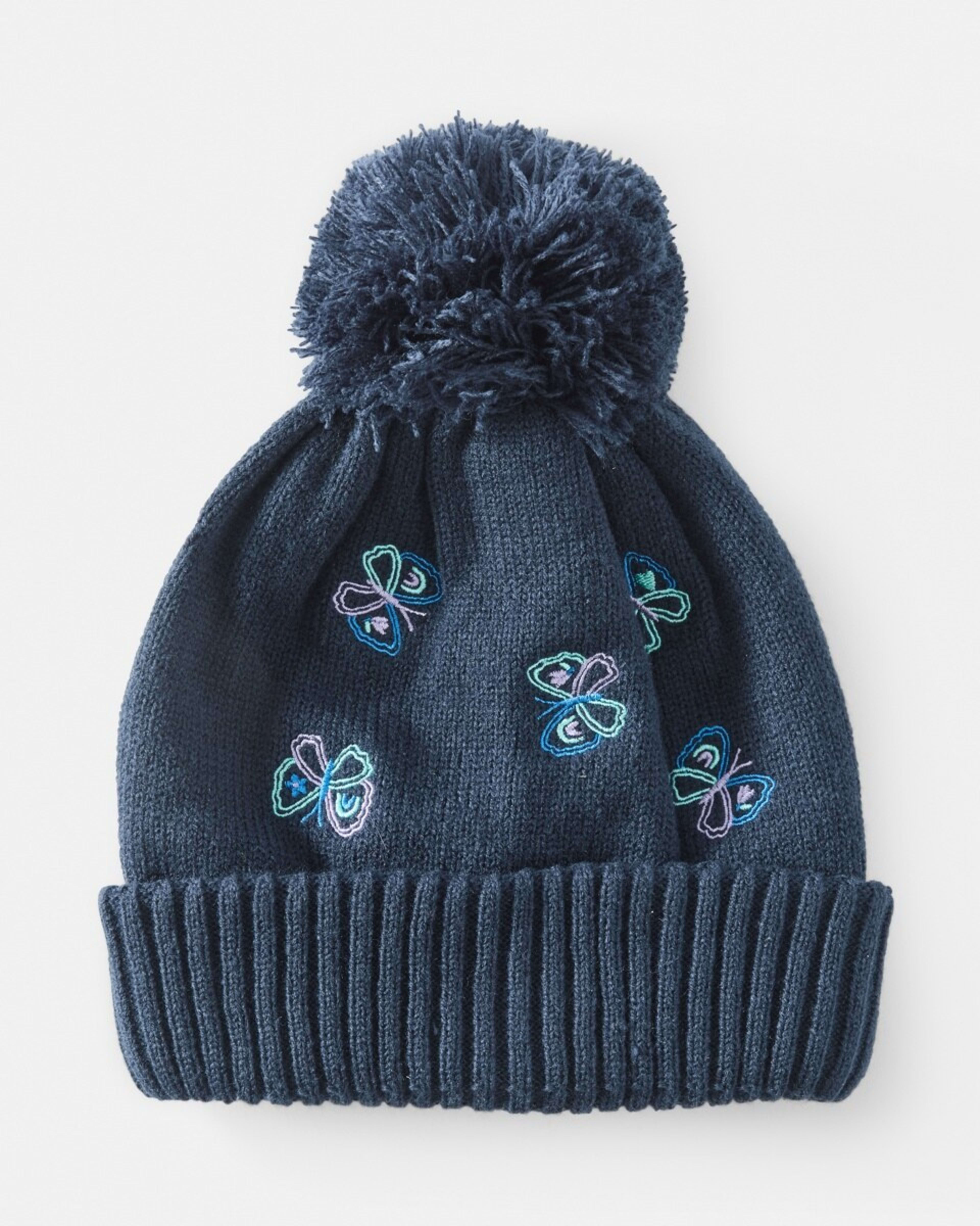 1 Beanie Butterfly Navy