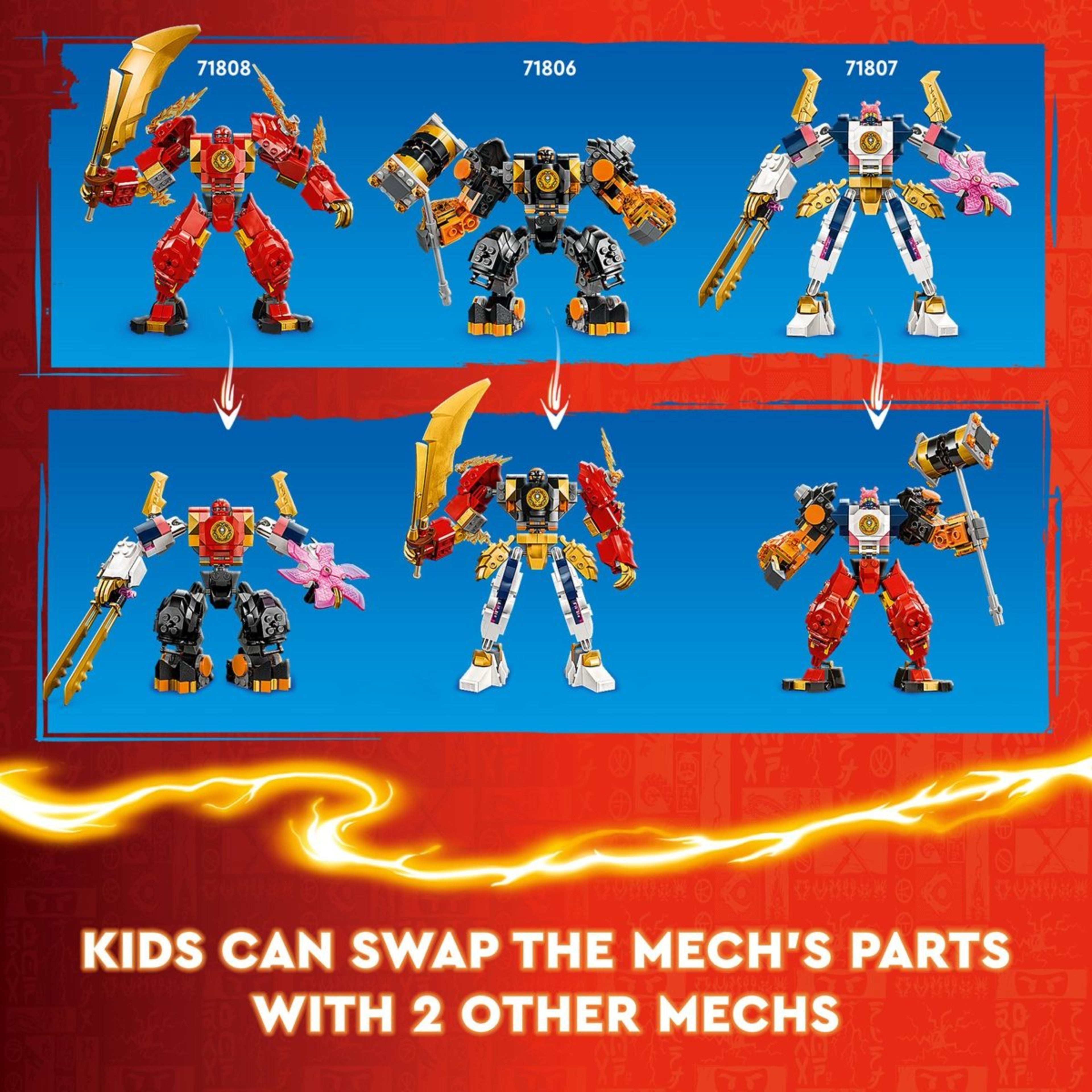 5 LEGO NINJAGO Kai's Elemental Fire Mech 71808, 5 of 11