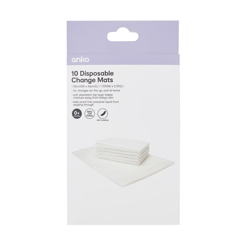 10 Pack Disposable Change Mats Kmart