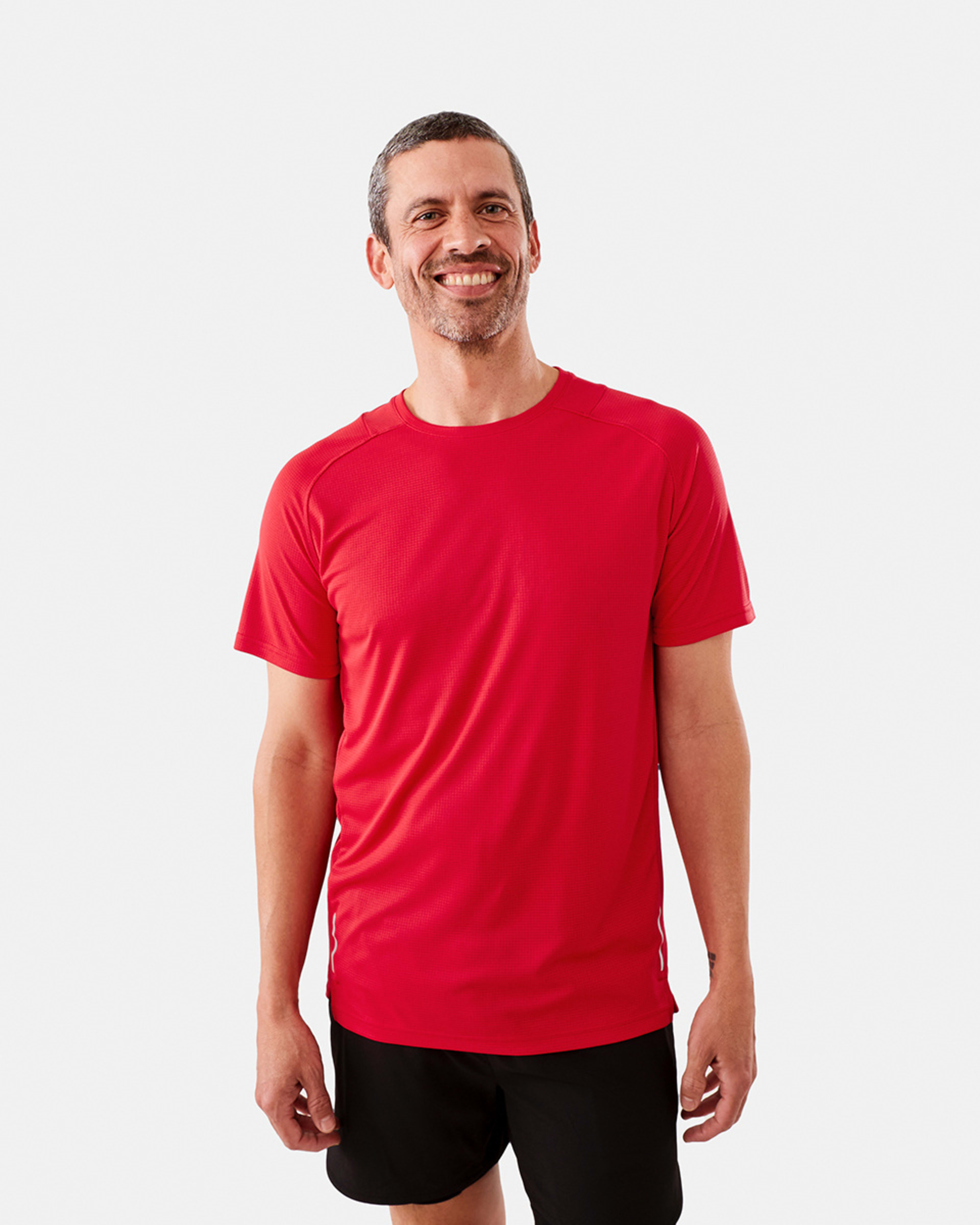 1 Active Mens Performance T-shirt Neon Red