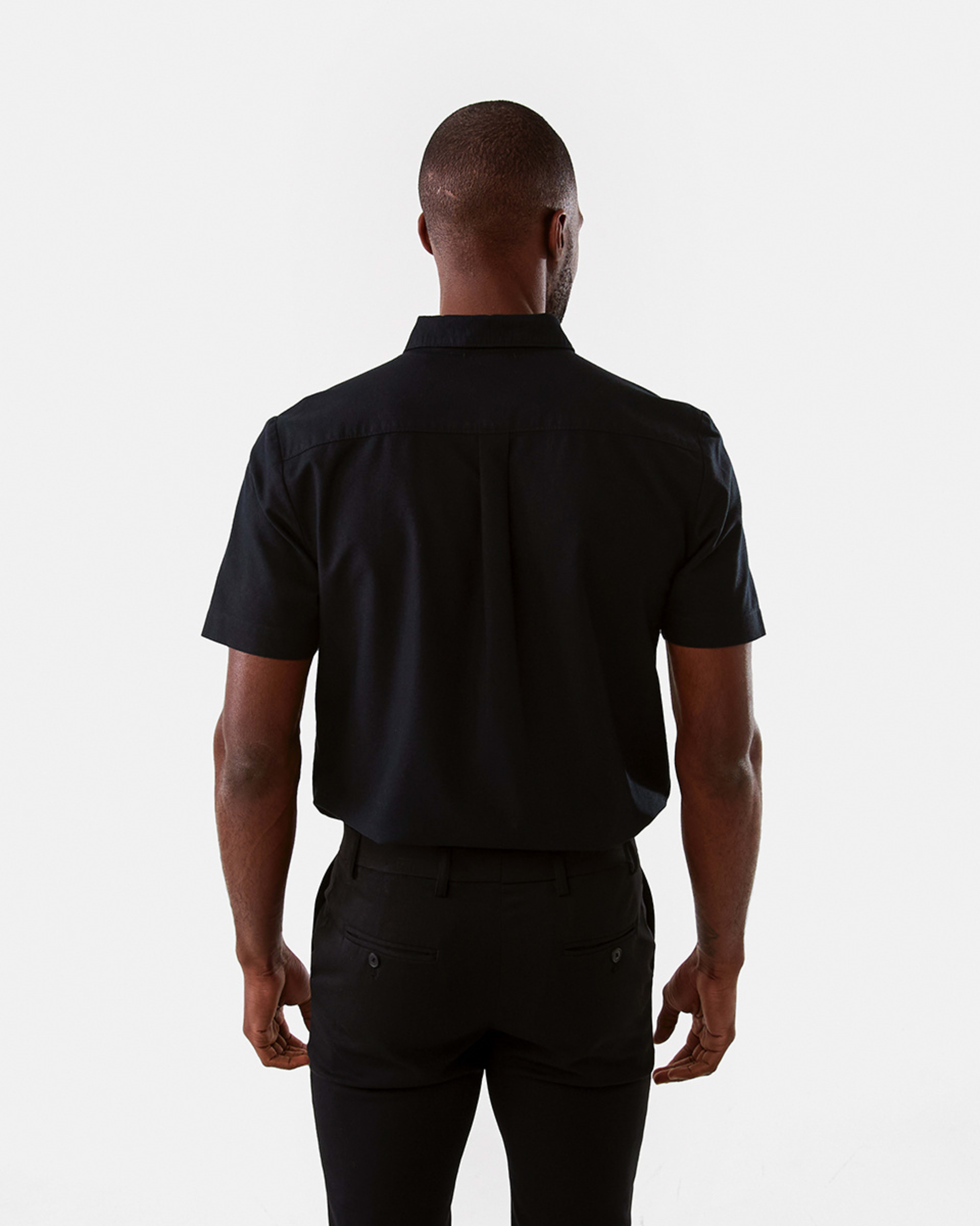 3 Short Sleeve Oxford Shirt Black, 3 of 7