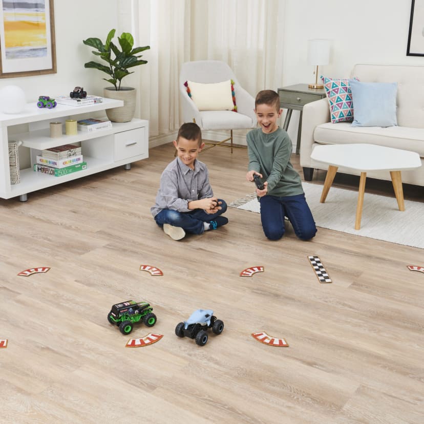 2 Pack Monster Jam Full Function Remote Control 2.4GHz Grave Digger vs