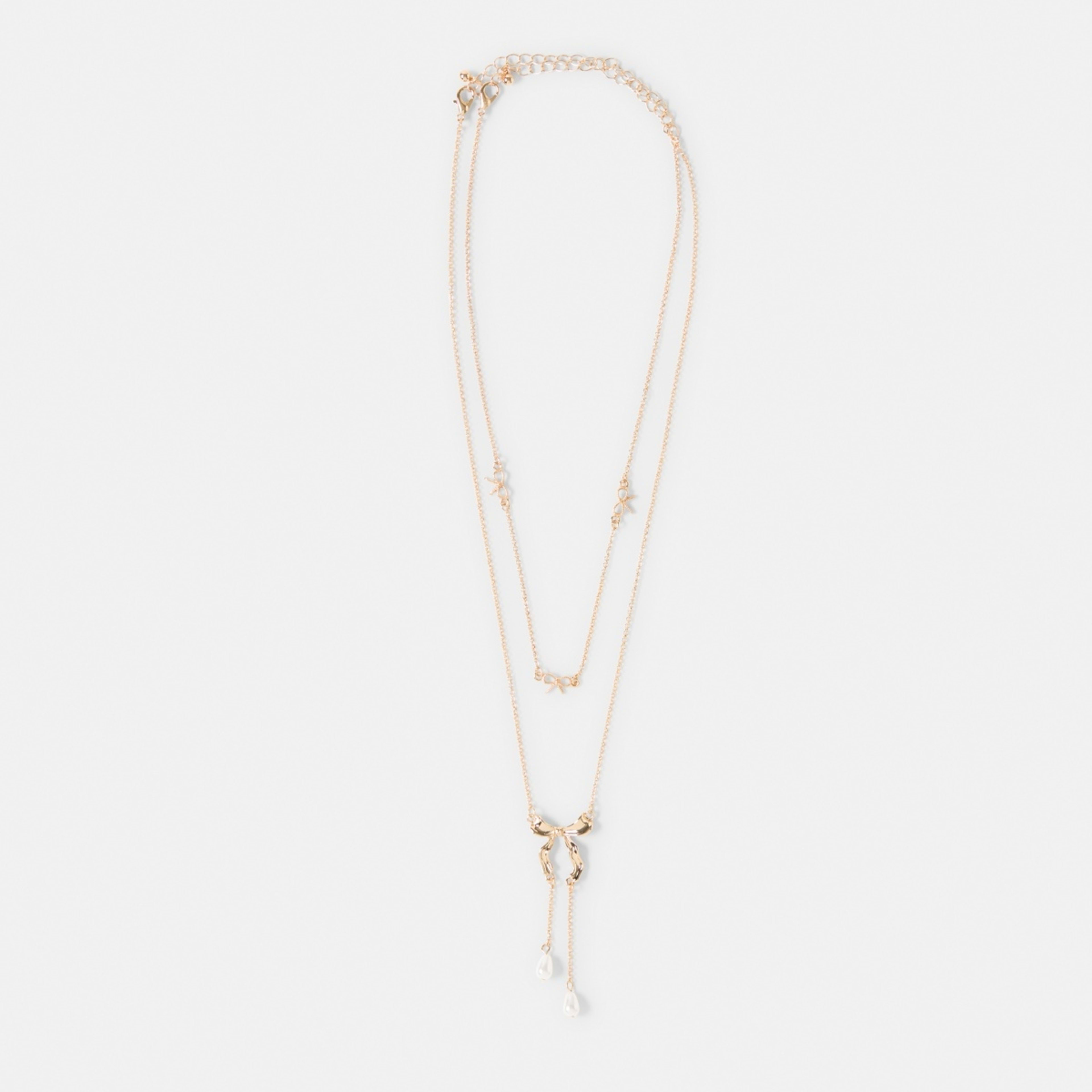 2 2 Pack Bow Lariat Necklace - Gold Tone, 2 of 4