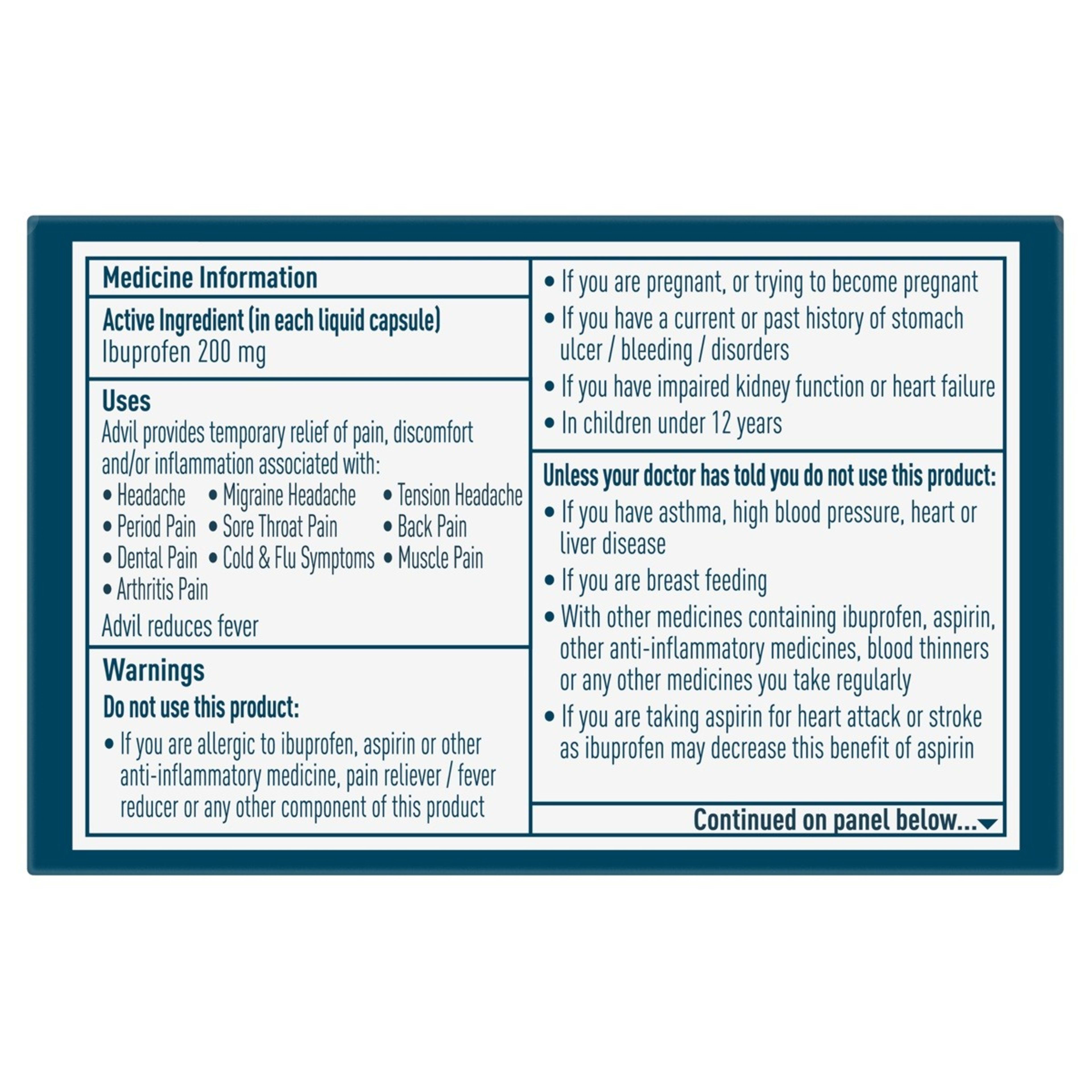 8 20 Pack Advil Ibuprofen 200 mg Minis Liquid Capsules, 8 of 10