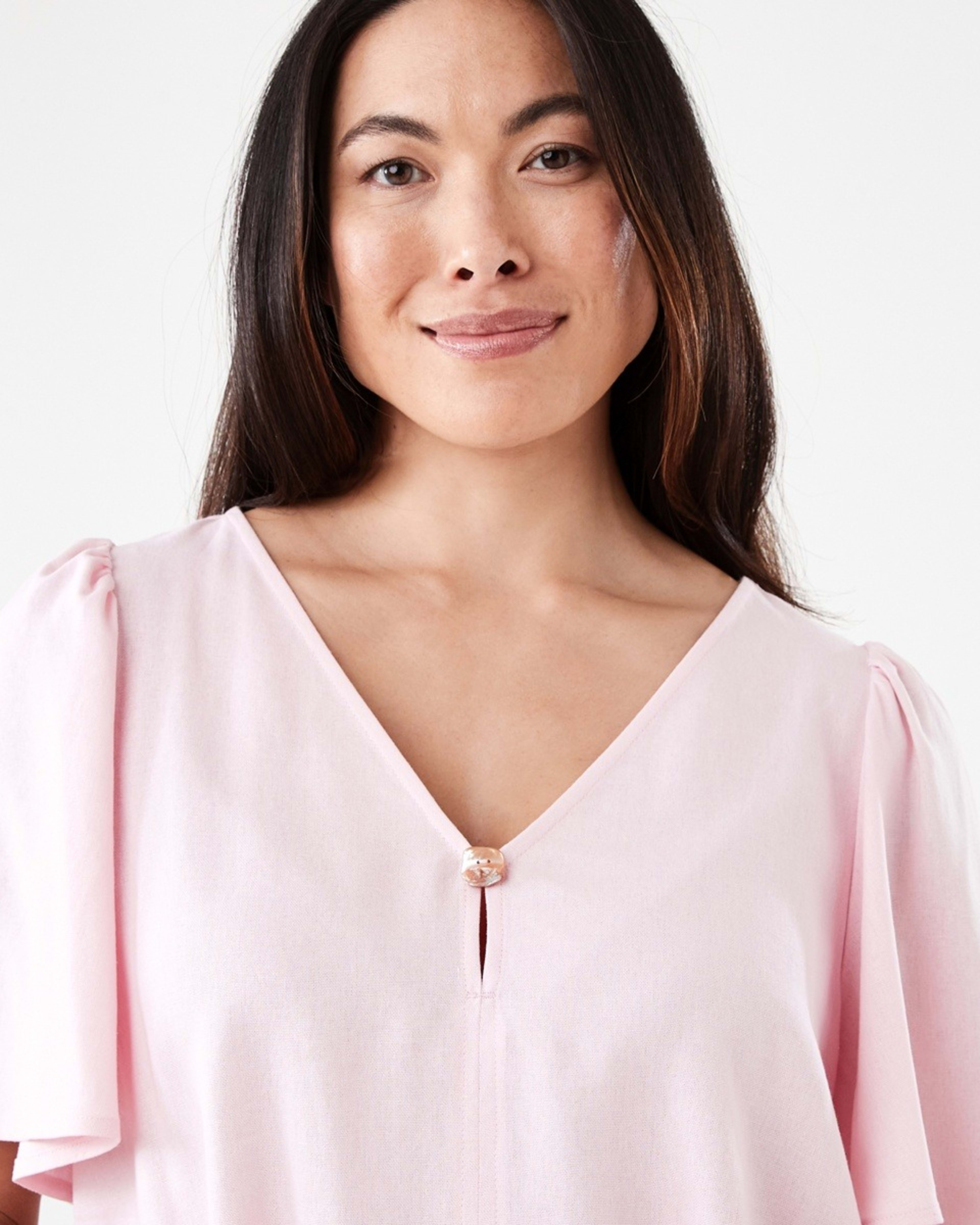 4 Short Sleeve Flutter Top SOFT BLOSSOM, 4 of 6