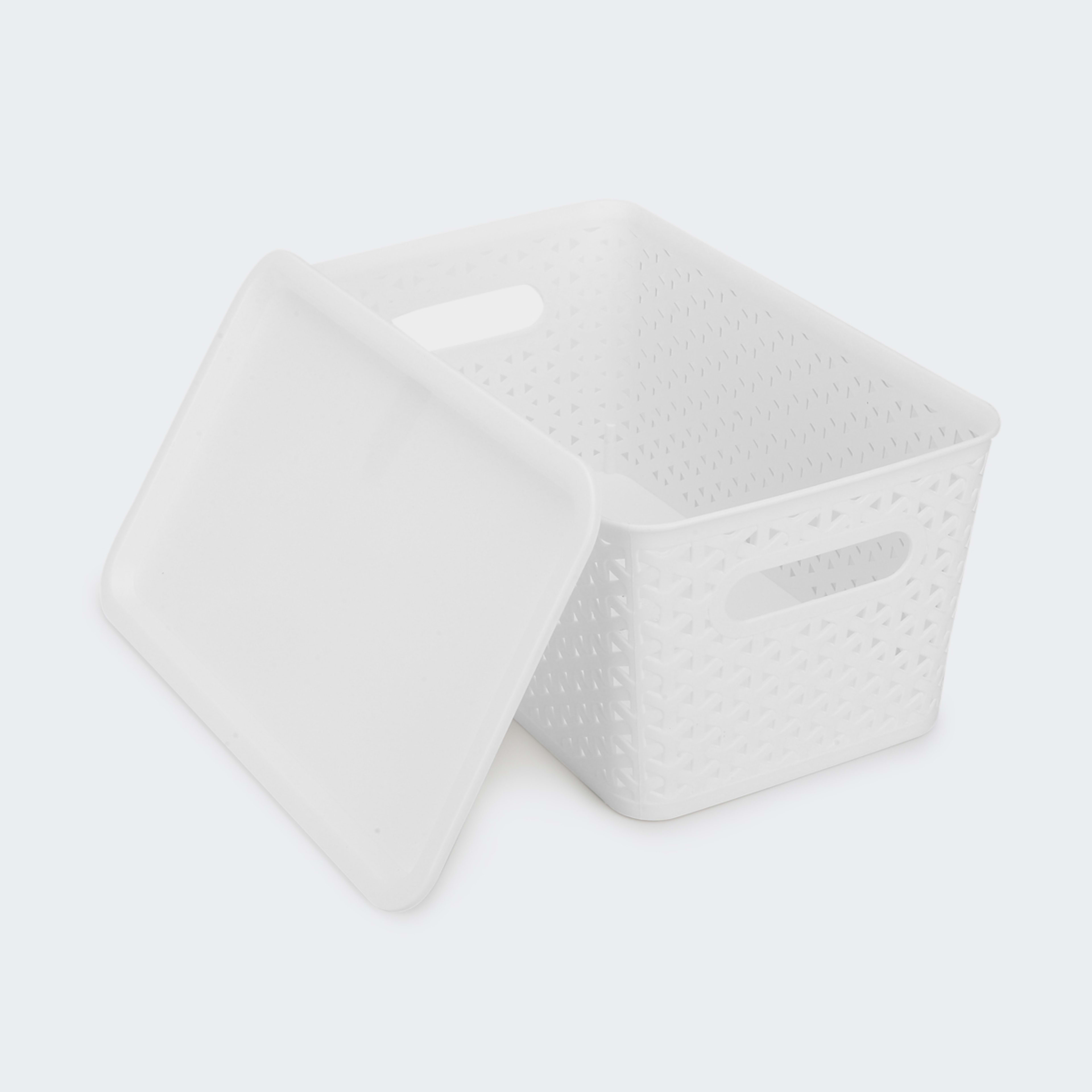 1 Storage Container with Lid Small - White