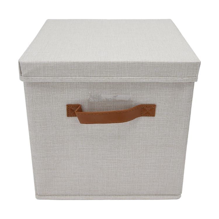 Linen Look Storage Box Kmart