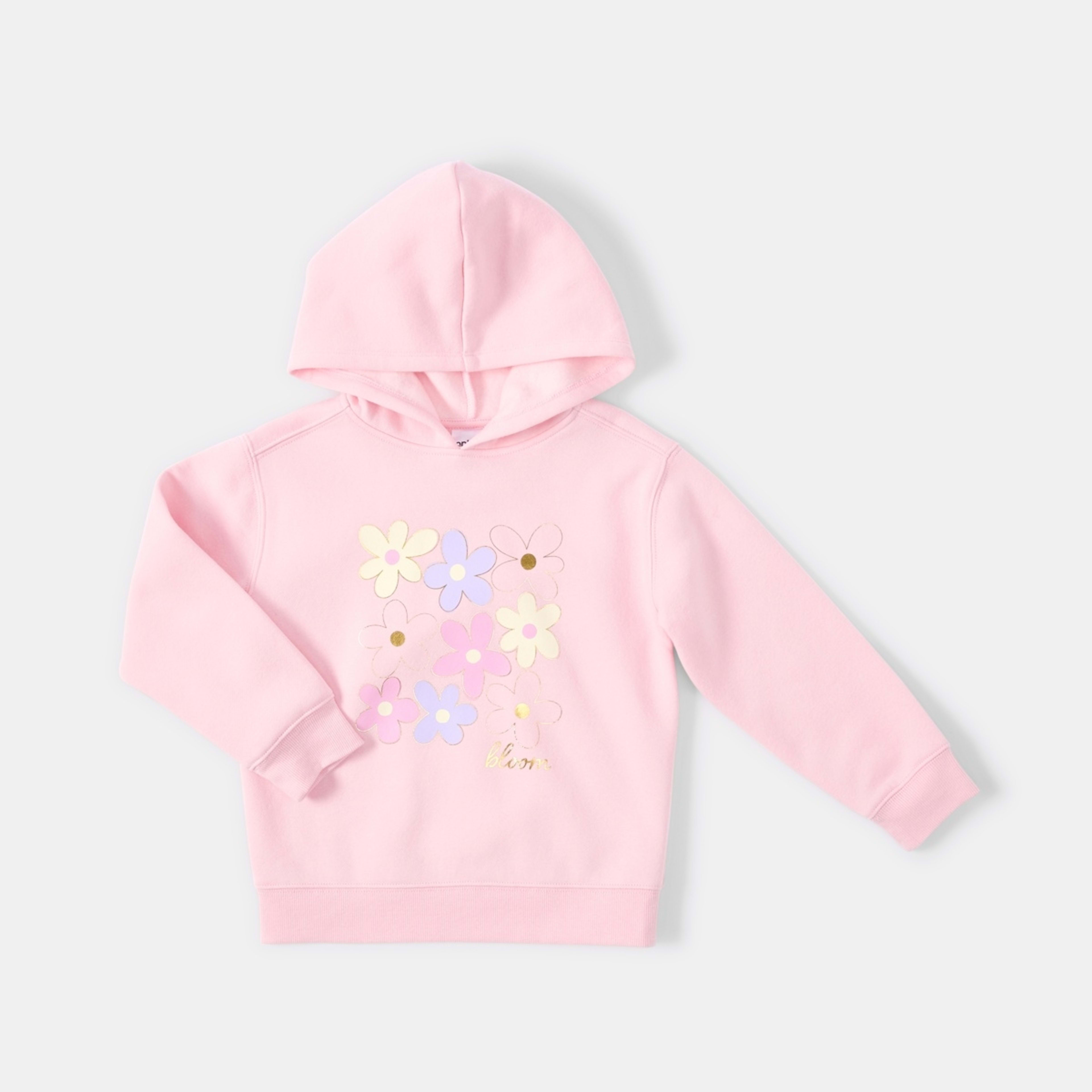 7 Printed Hoodie Blooming Florals Pearl Pink, 7 of 8