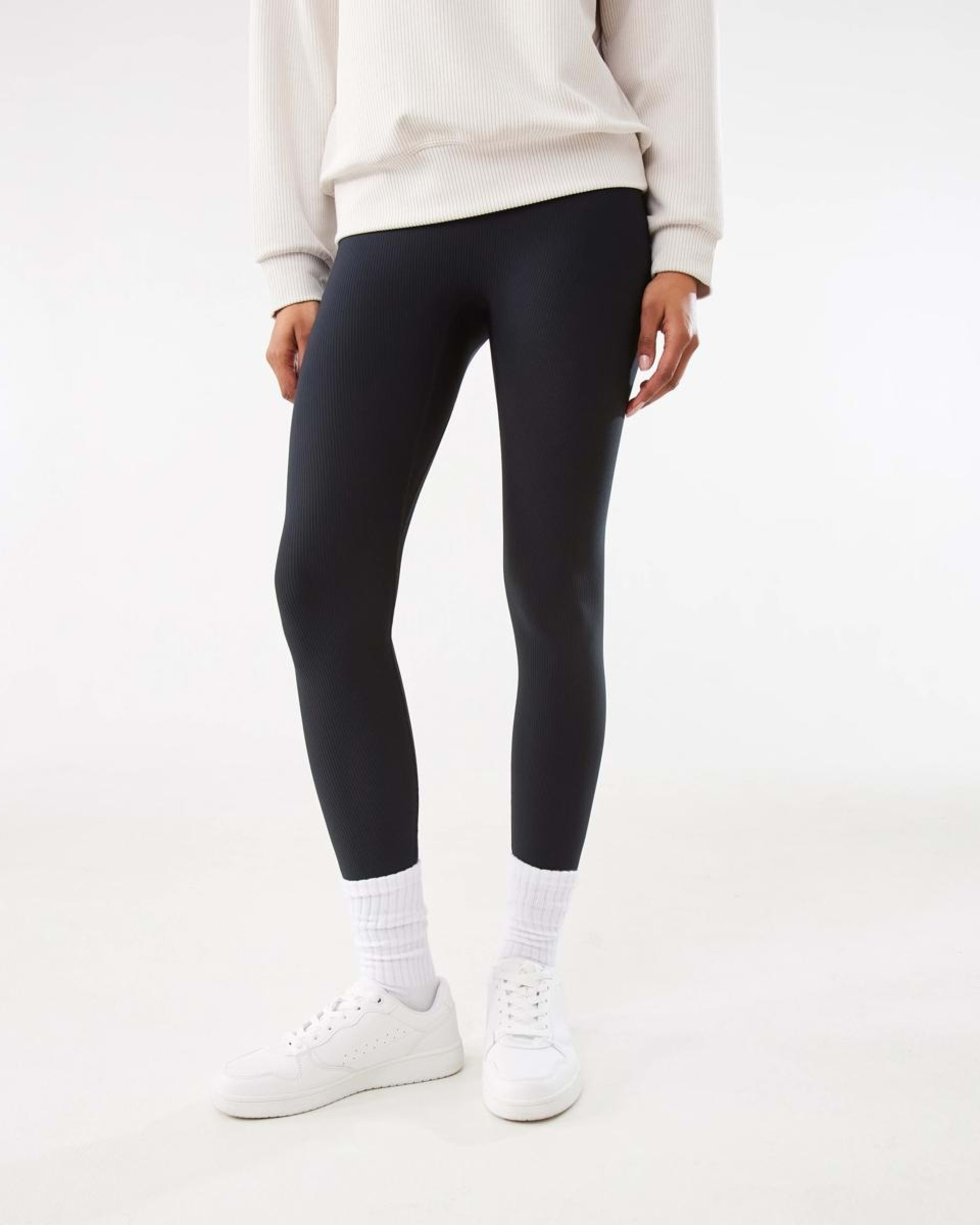 1 Active Womens Rib Leggings SHADE NAVY, 1 of 5