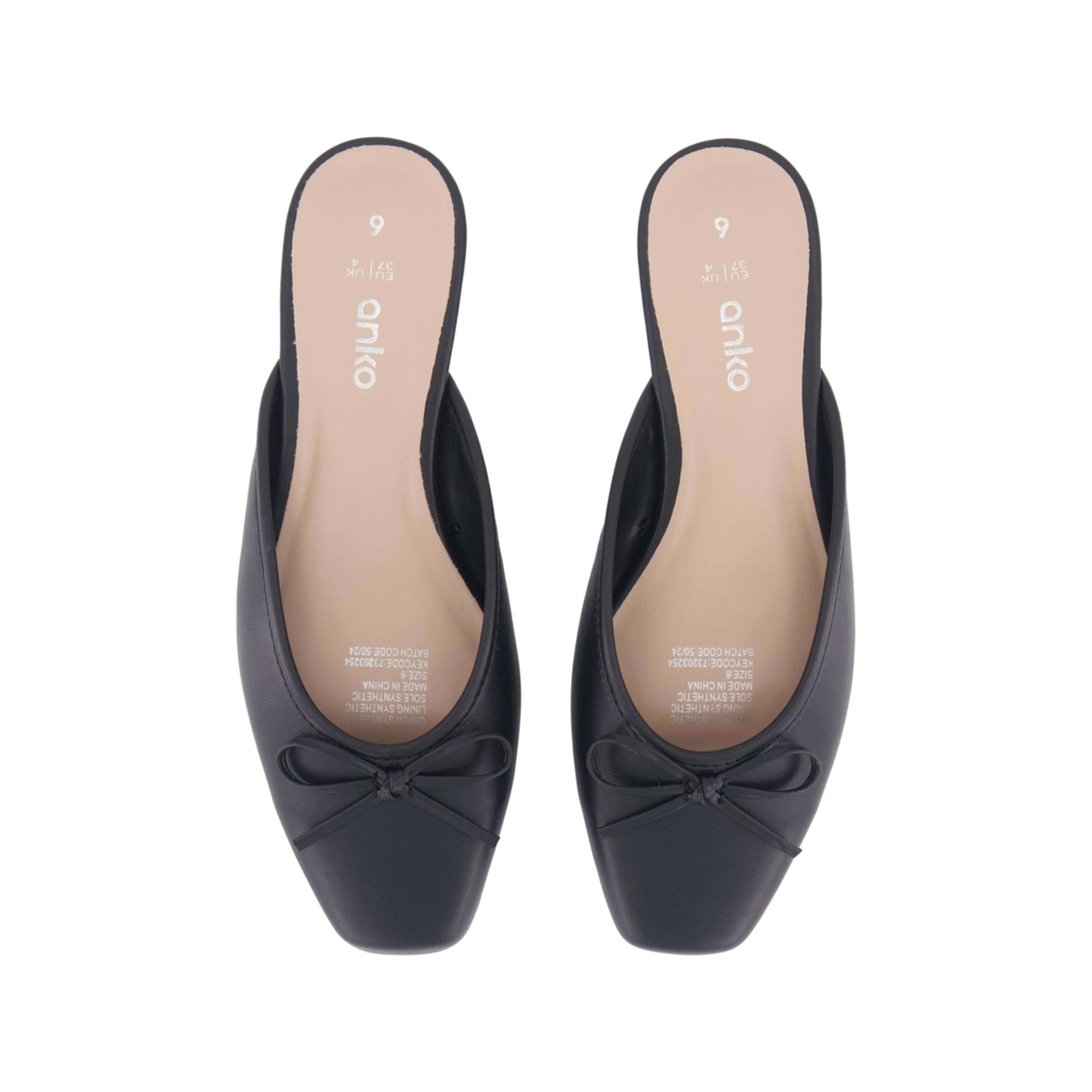 3 Ballet Flat Mules Black, 3 of 3