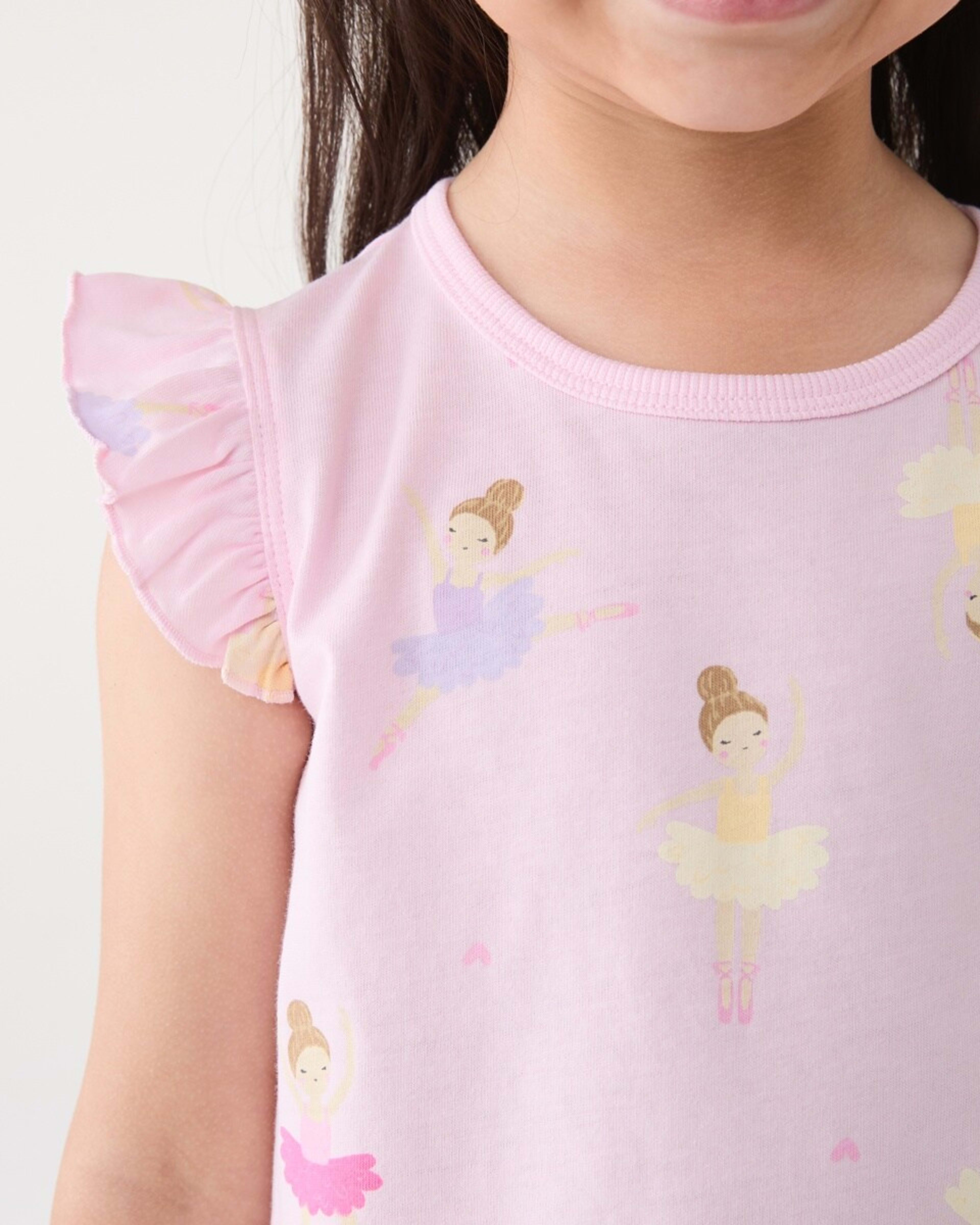 4 Short Sleeve Jersey Pyjama Set PINK BALLERINAS, 4 of 7