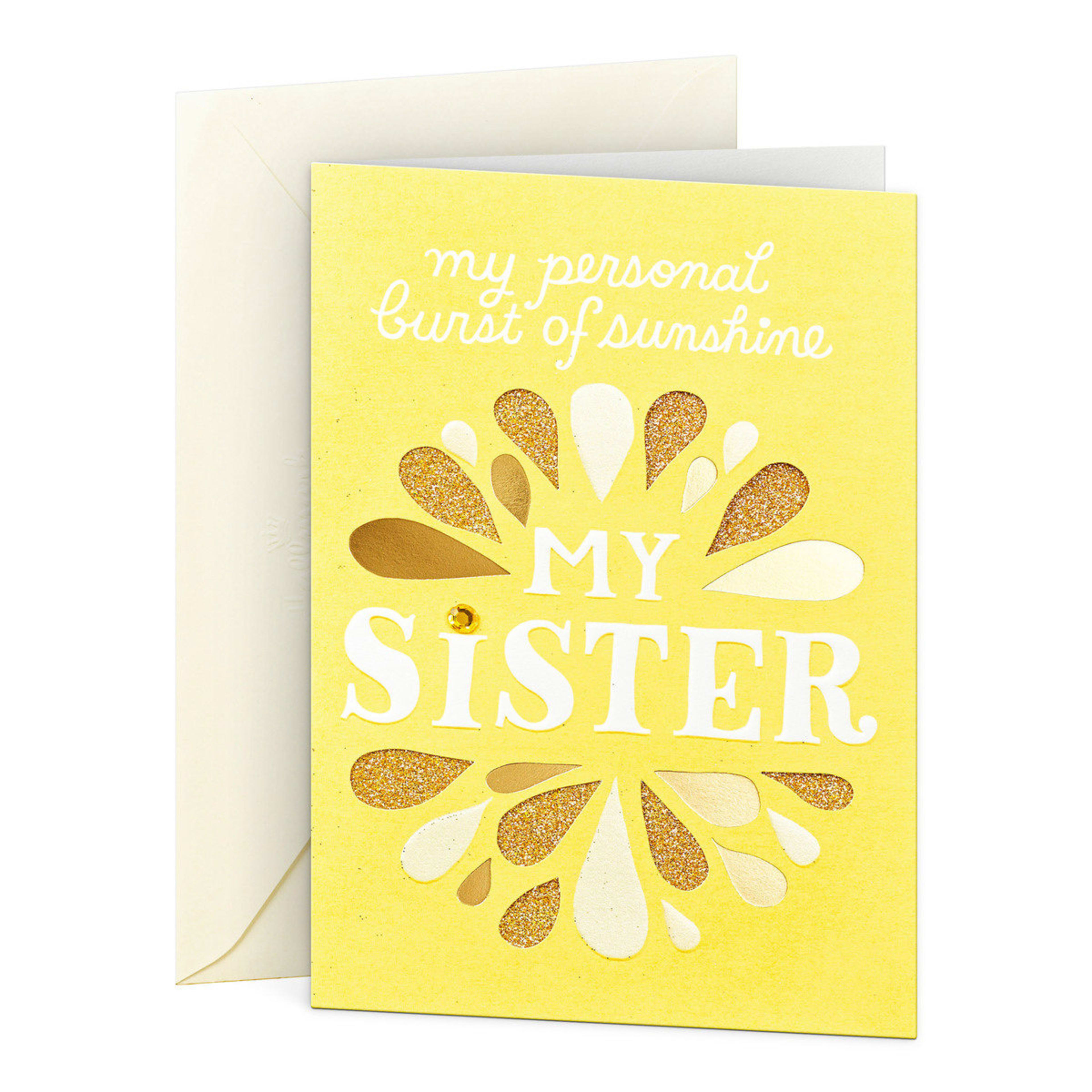 1 Hallmark Birthday Card for Sister - Burst of Sunshine
