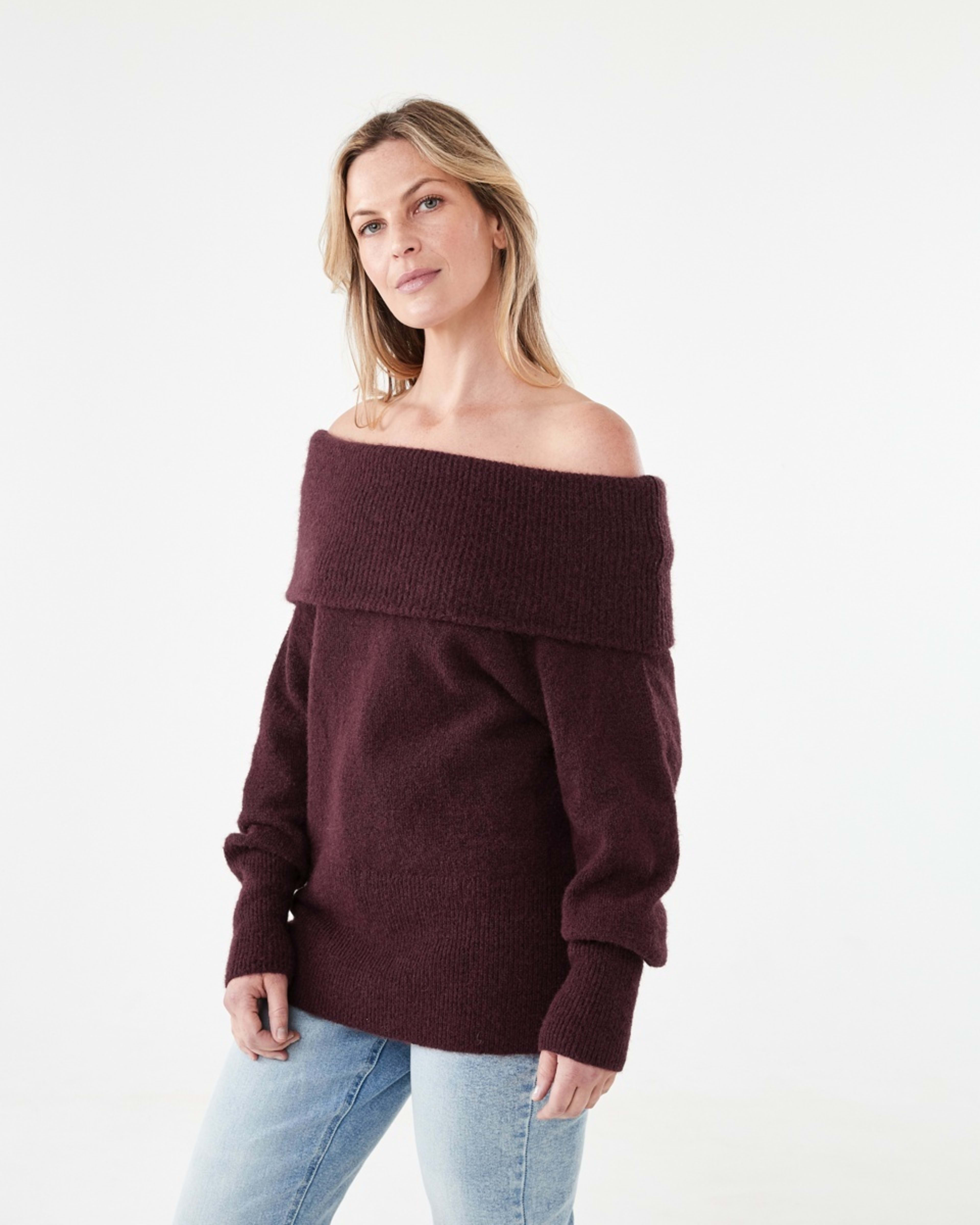 2 Off Shoulder Jumper Mulberry, 2 of 6