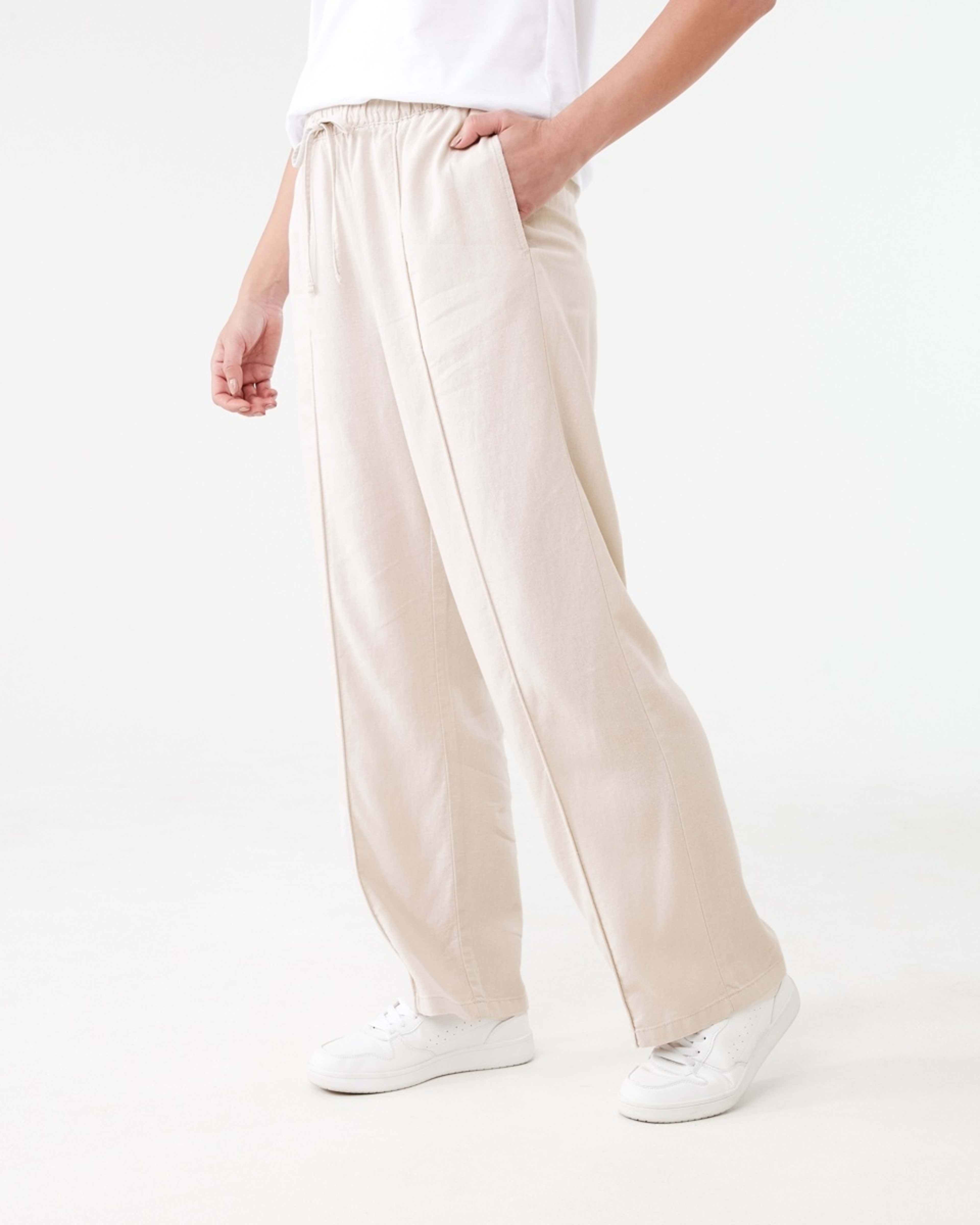 2 Textured Seam Front Pants NATURAL BEIGE, 2 of 6