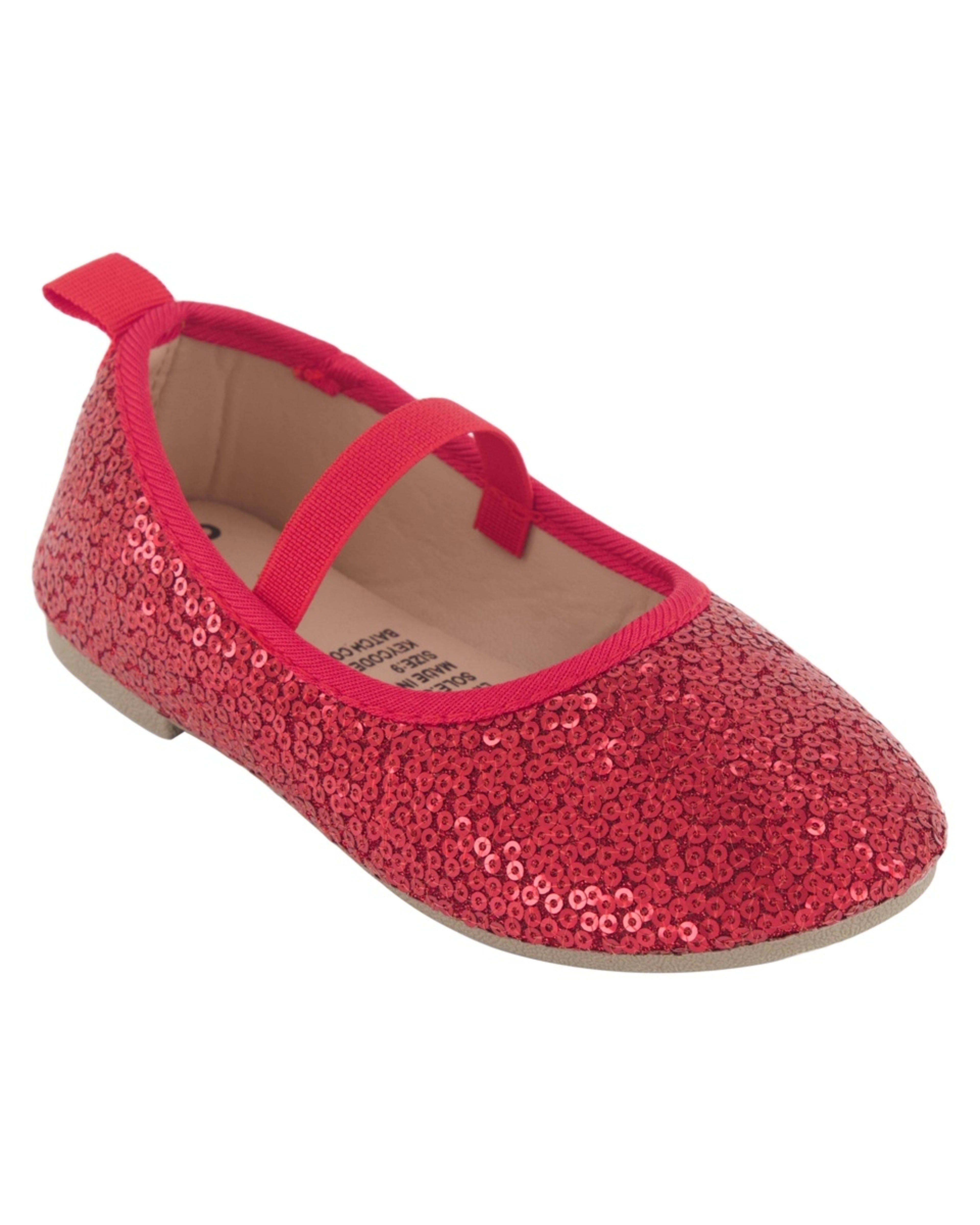 1 Junior Sequin Flats RED SEQUIN