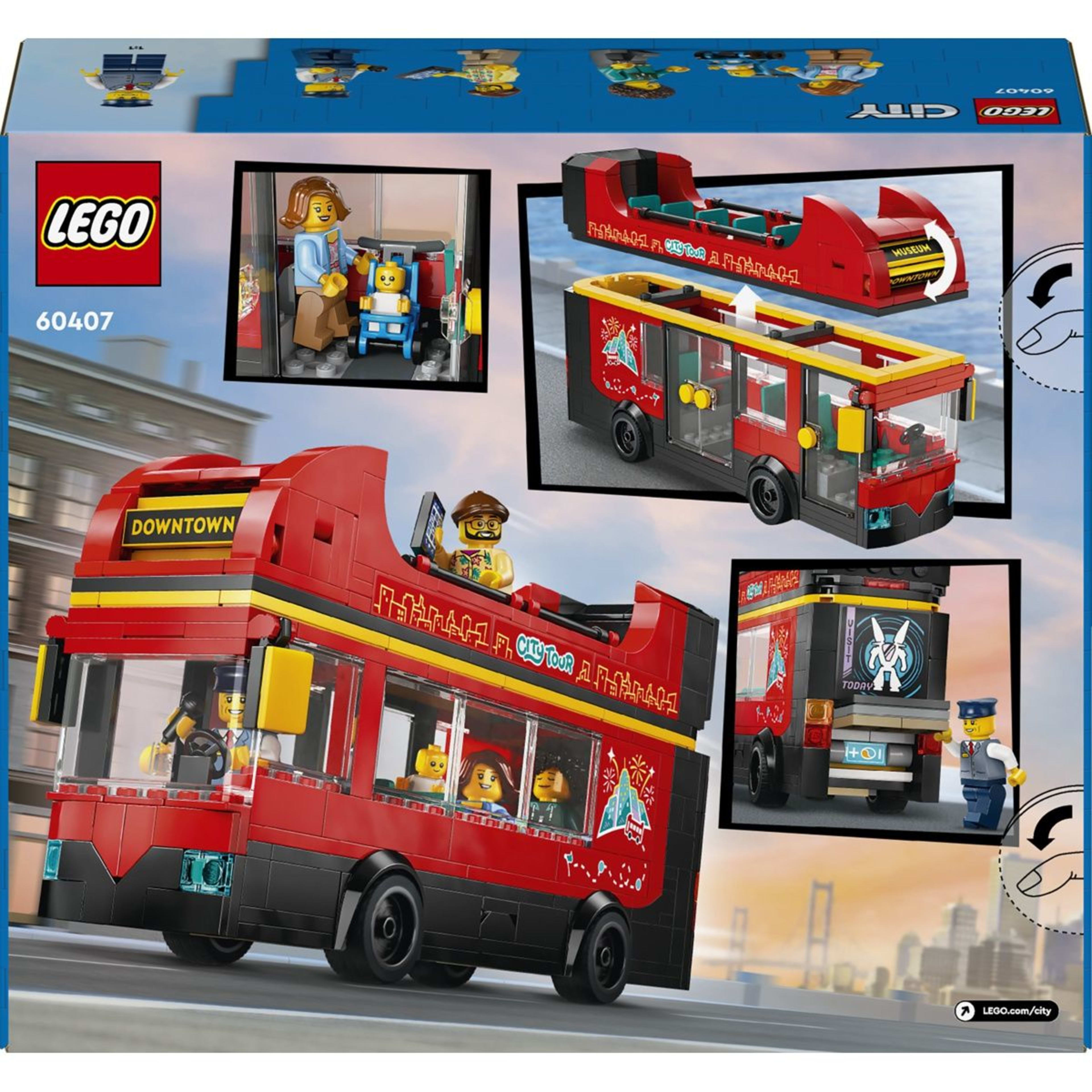 10 LEGO City Great Vehicles Red Double-Decker Sightseeing Bus 60407, 10 of 10