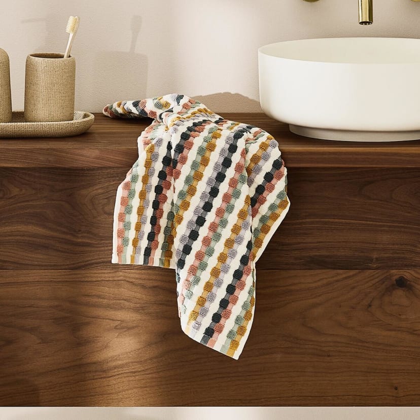 Multi Popcorn Cotton Bath Towel - Kmart