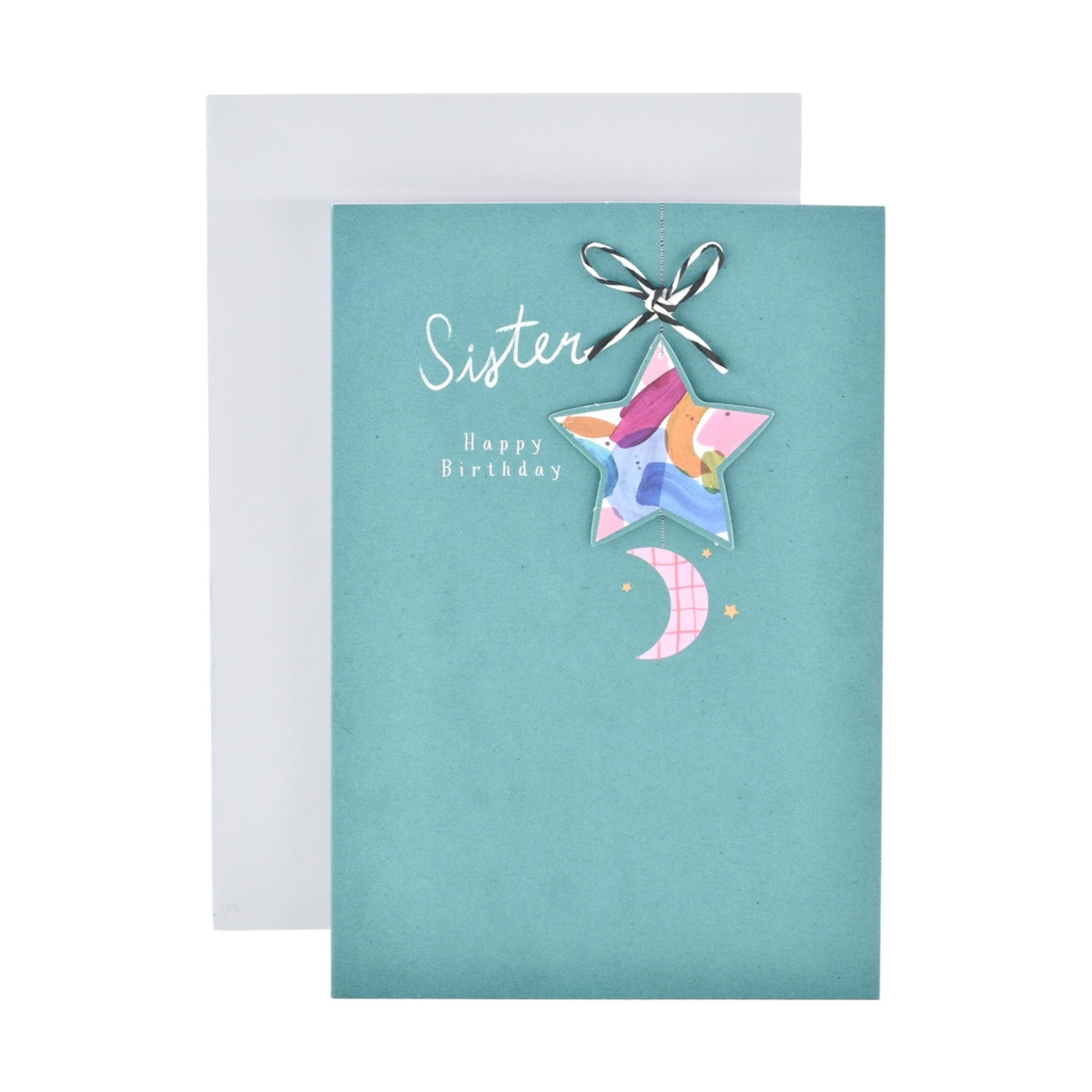 1 Hallmark Birthday Card For Sister - Moon & Stars, 1 of 3