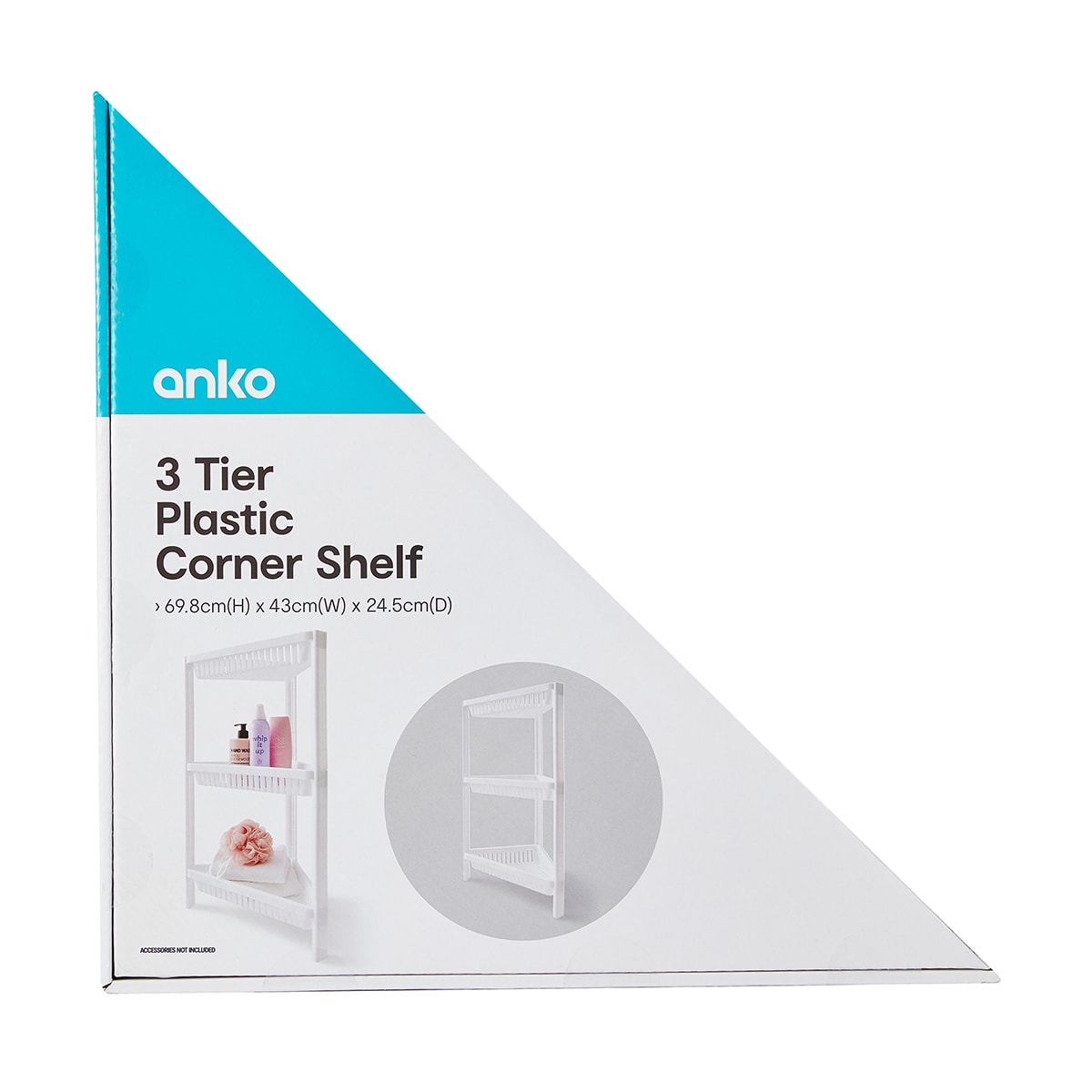 3 Tier Plastic Corner Shelf - Kmart