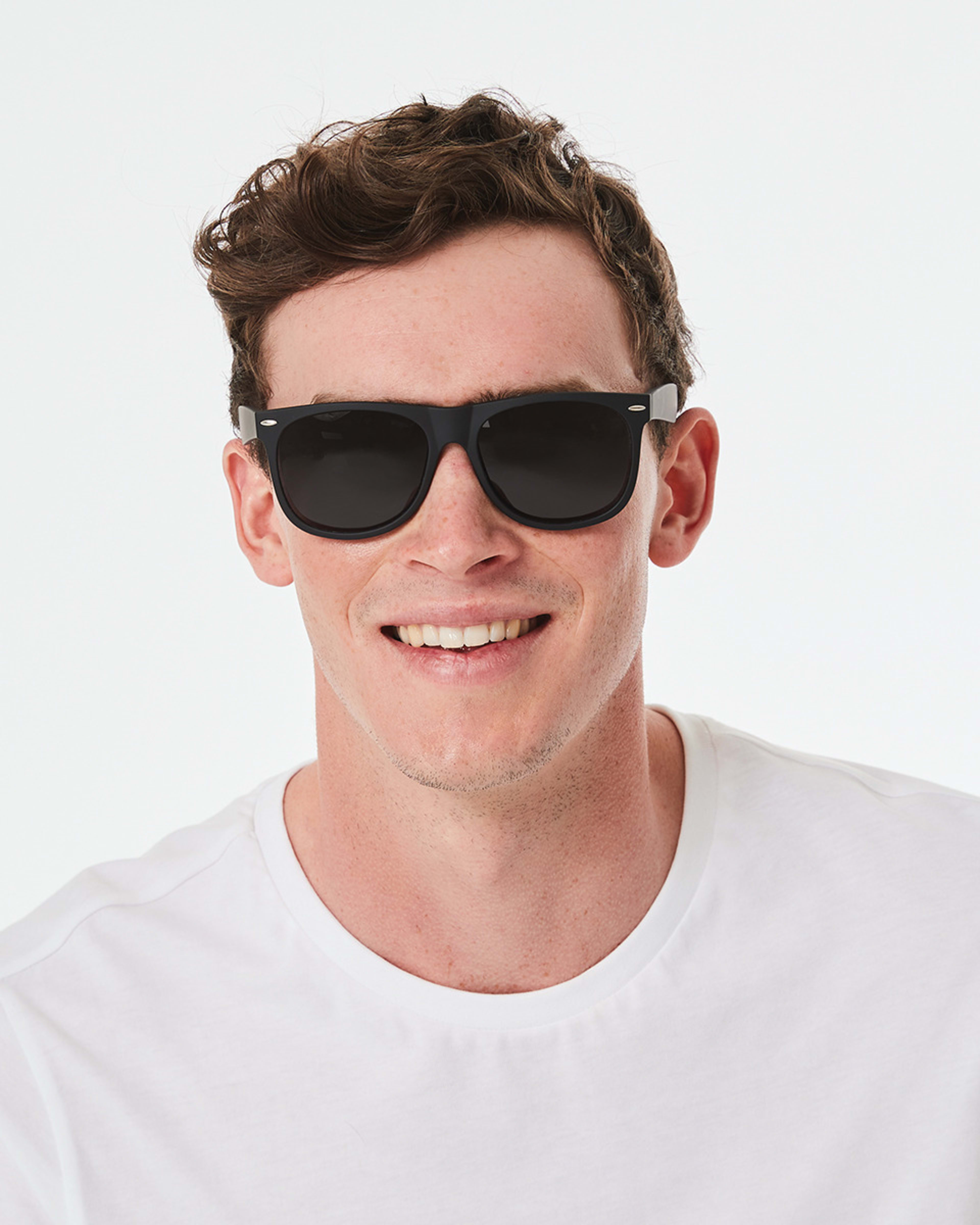 6 Polarised D Frame Sunglasses Black, 6 of 6