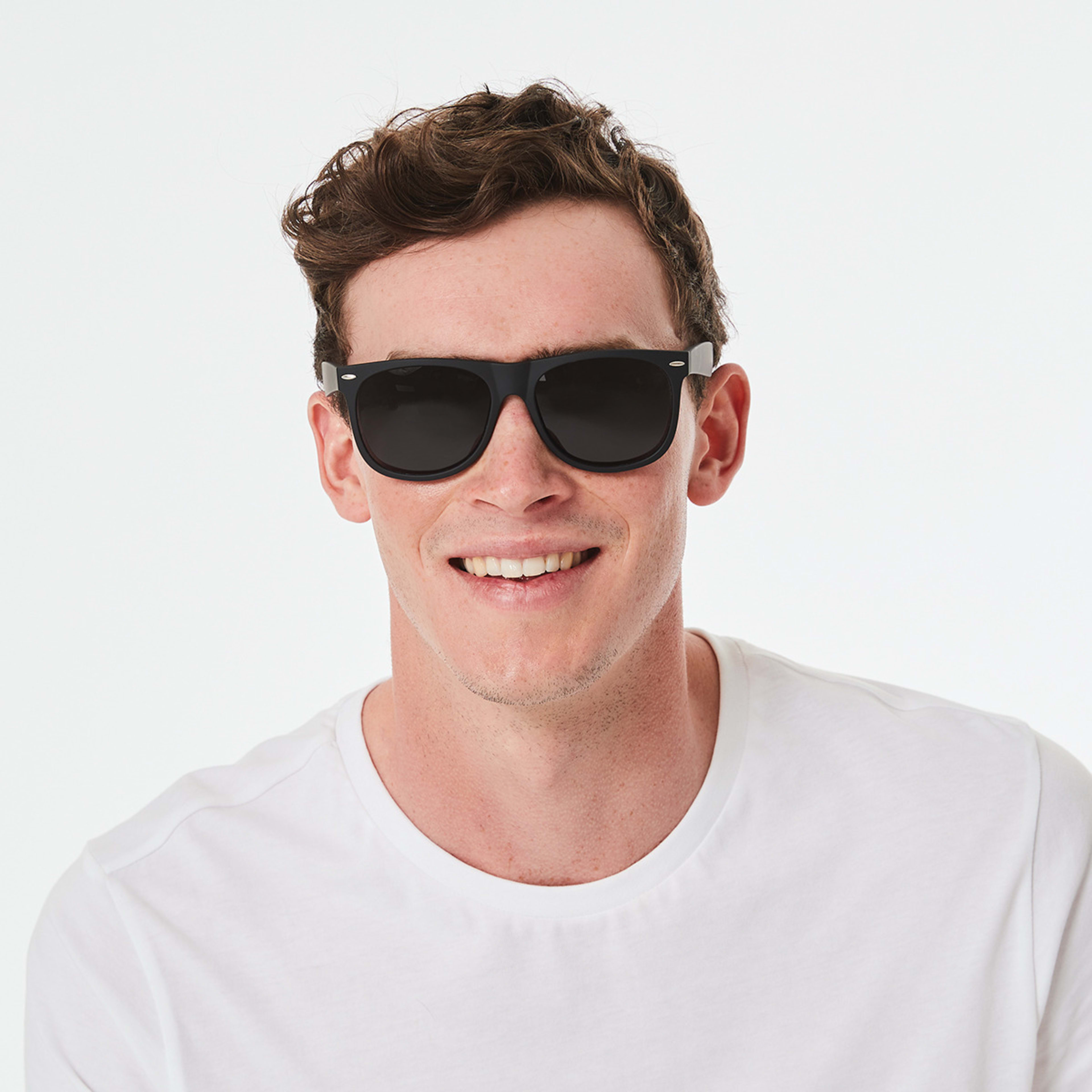 6 Polarised D Frame Sunglasses Black, 6 of 6
