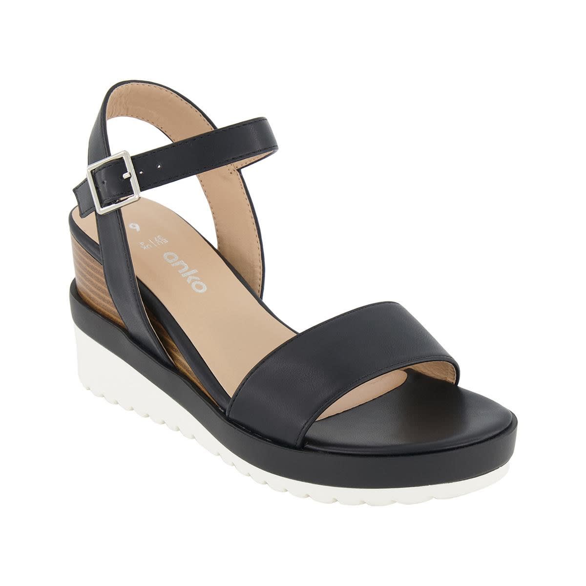 Stacked Wedge Heel Sandals Kmart