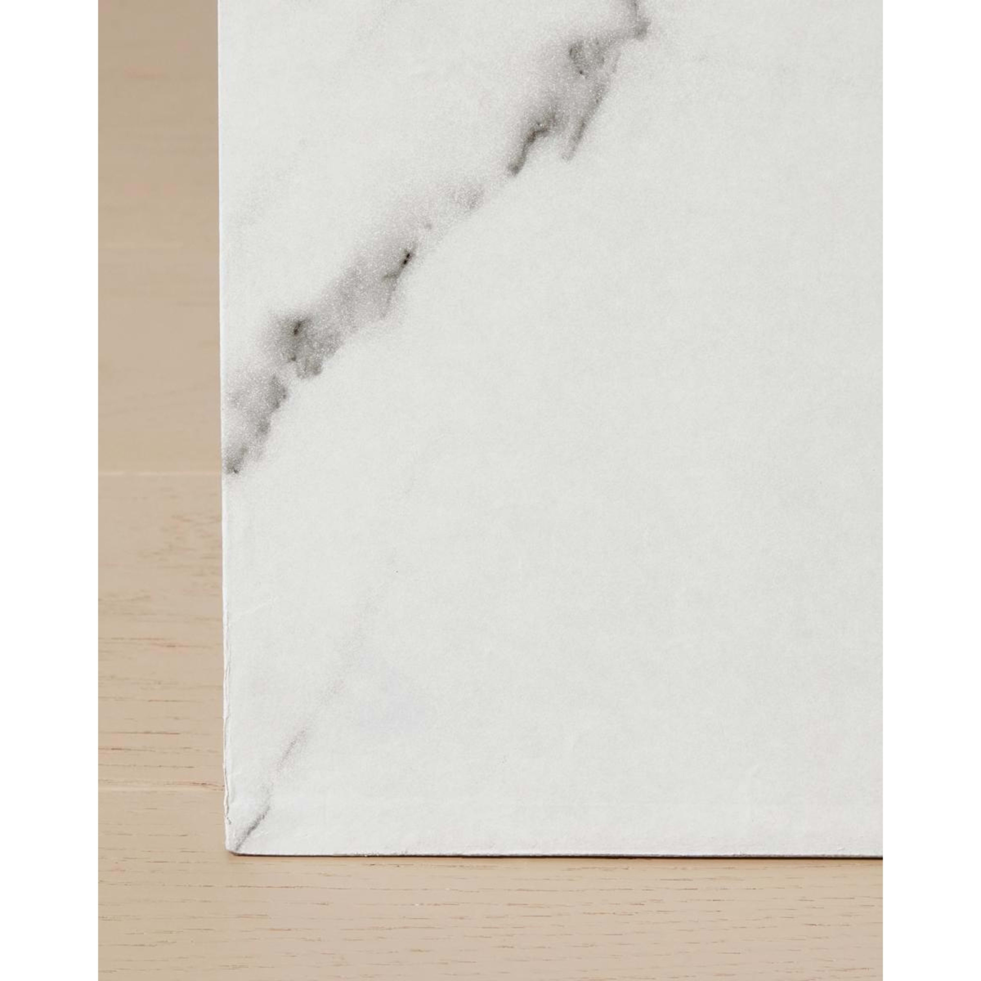 5 White Marble Look Side Table, 5 of 5