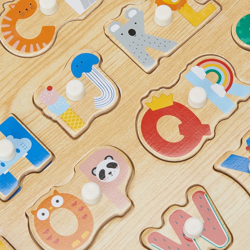 Wooden Alphabet Peg Puzzle Kmart