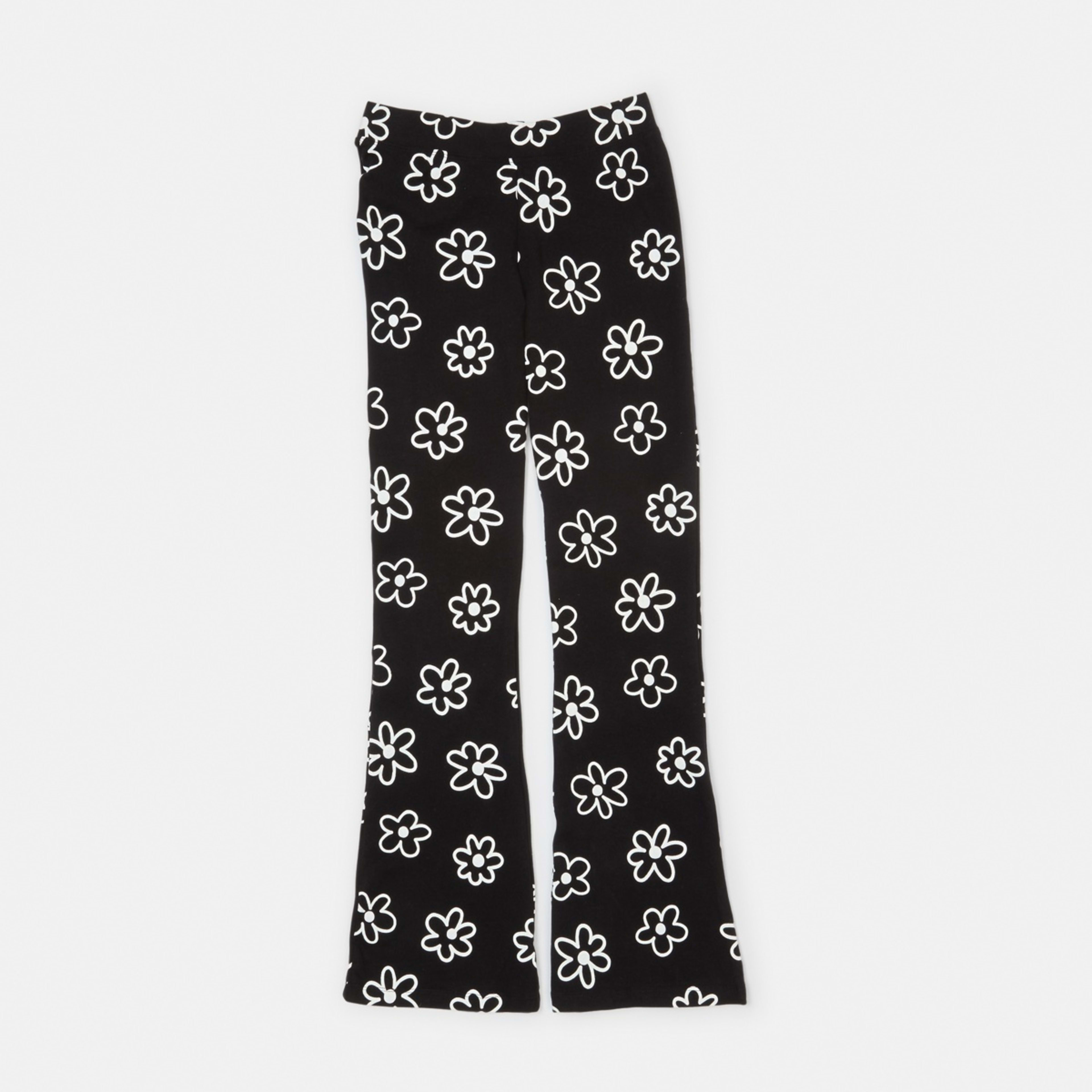 8 Print Flare Leggings Monochrome Florals Black, 8 of 9