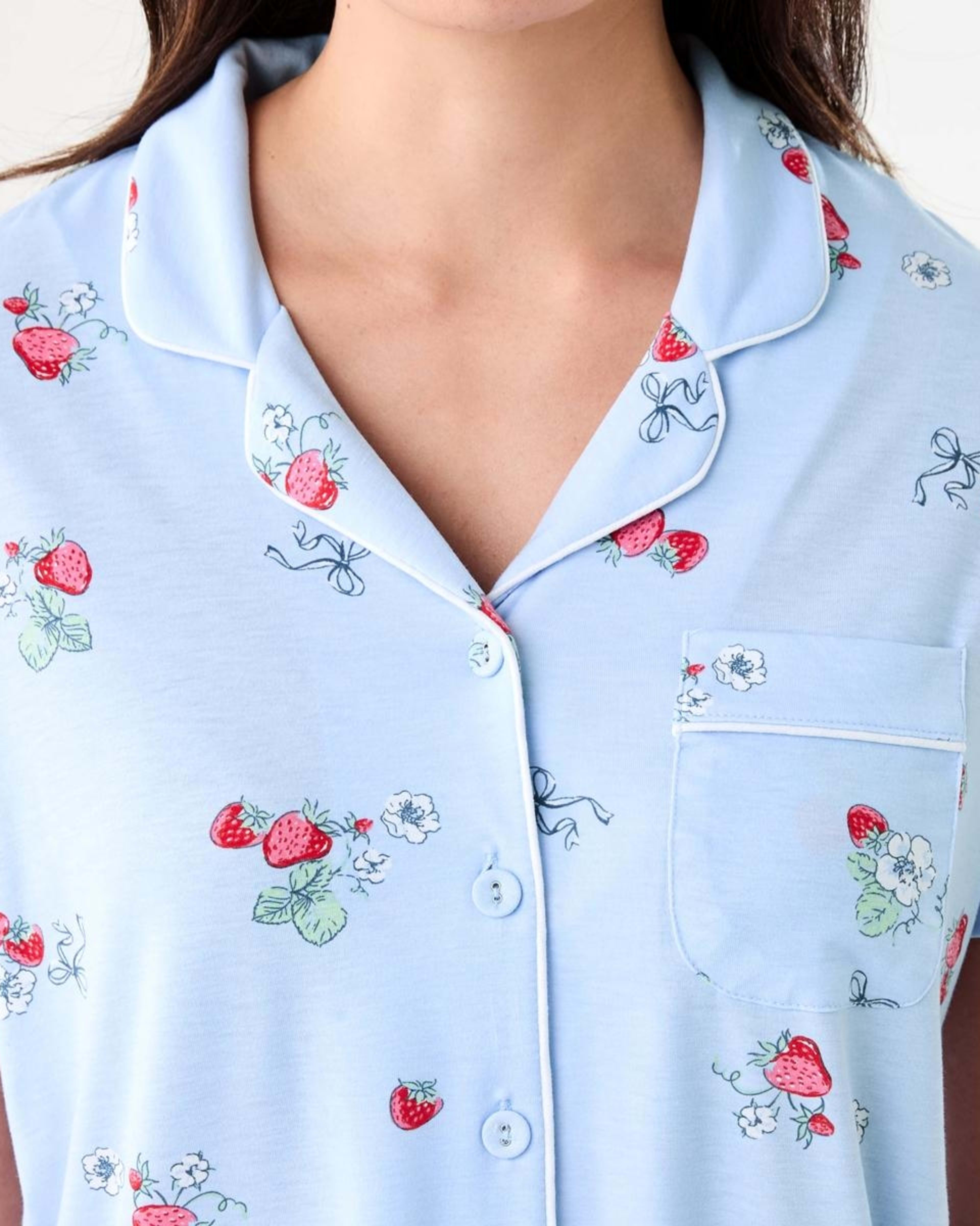 5 Short Sleeve Top and Shorts Comfort Pyjama Set HALO BERRY HALOGEN BLUE, 5 of 8