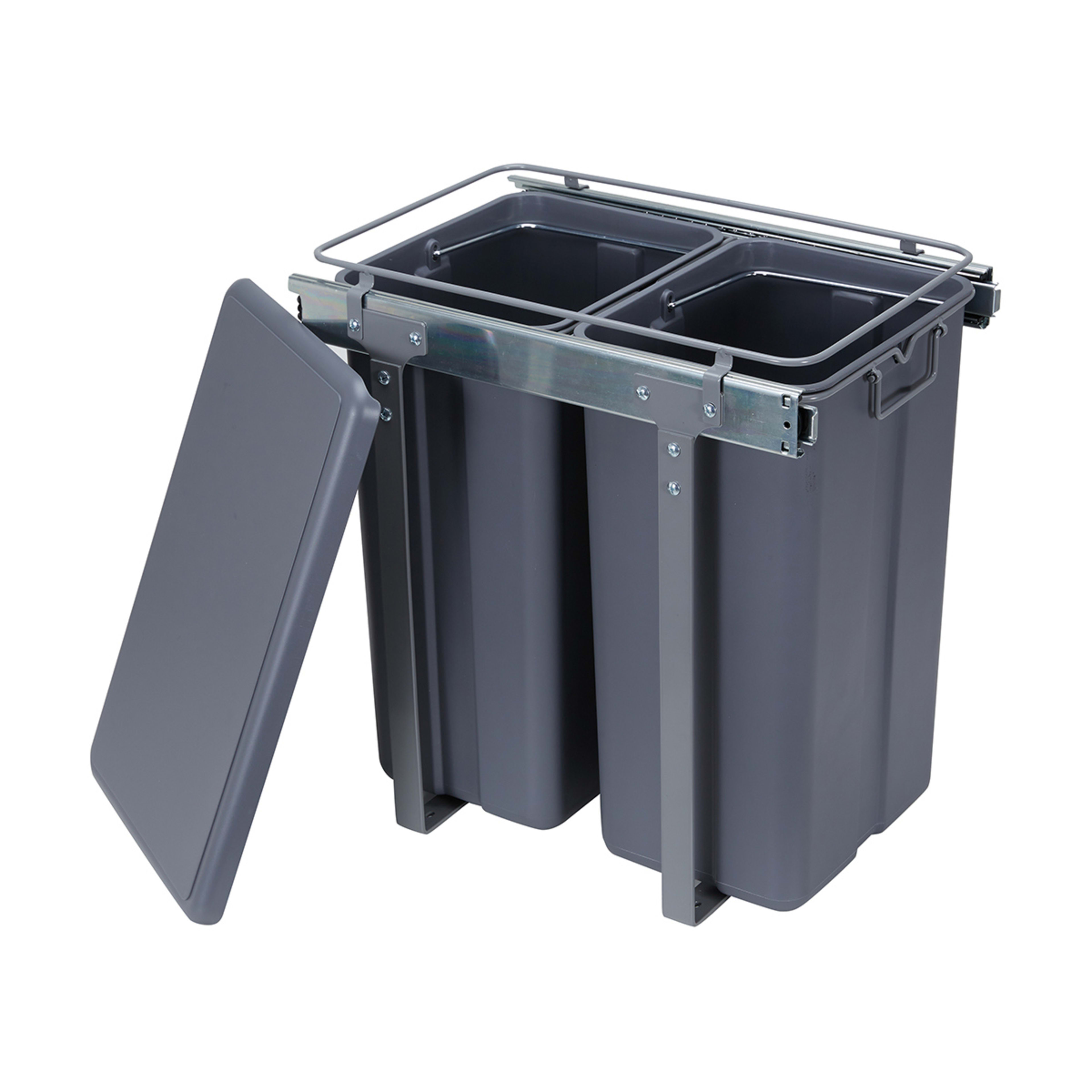 2 Section Under the Sink Pull Out Bin Kmart