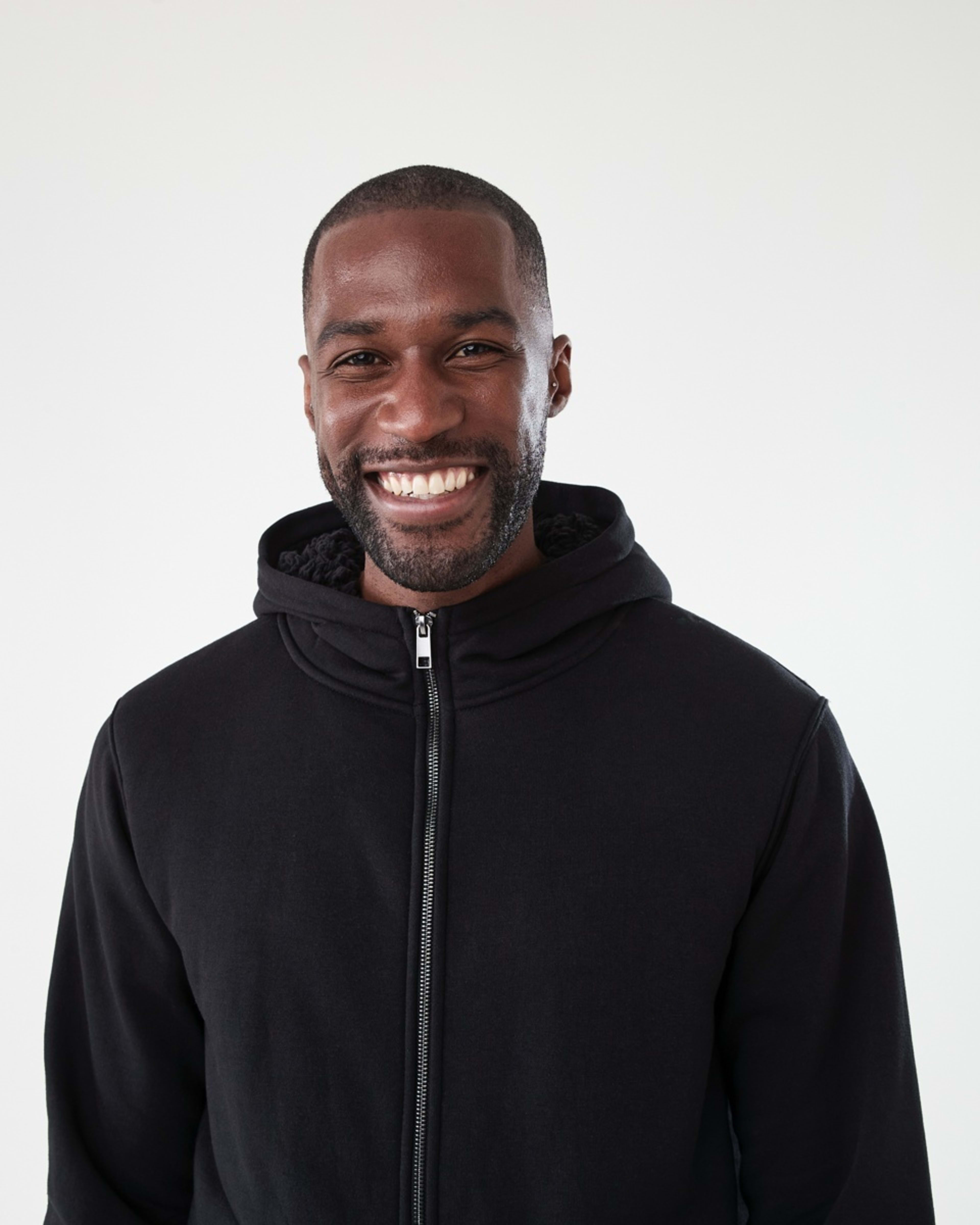 5 Sherpa Lined Zip Through Hoodie Black, 5 of 7