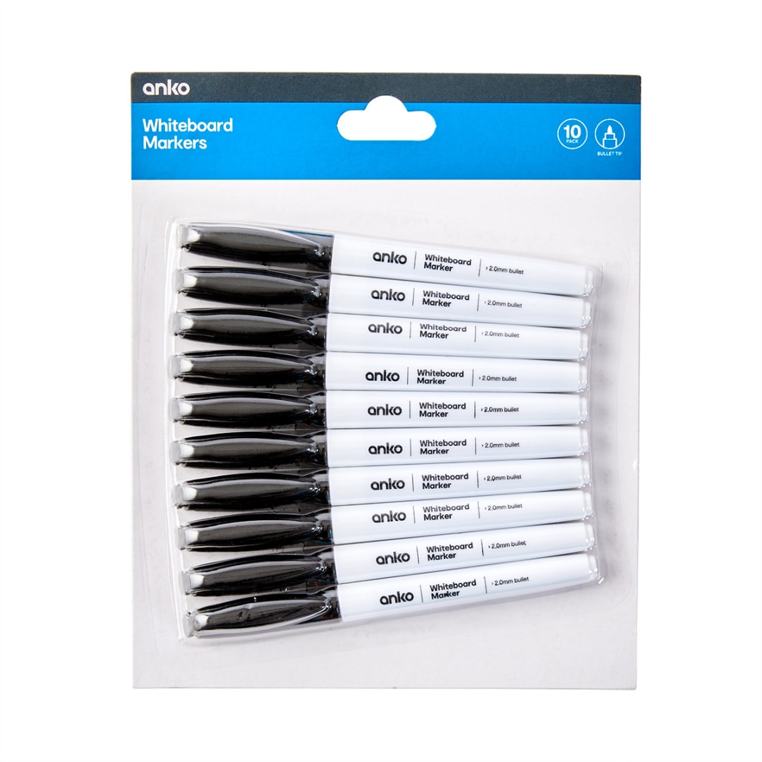 10 Pack Whiteboard Markers Kmart