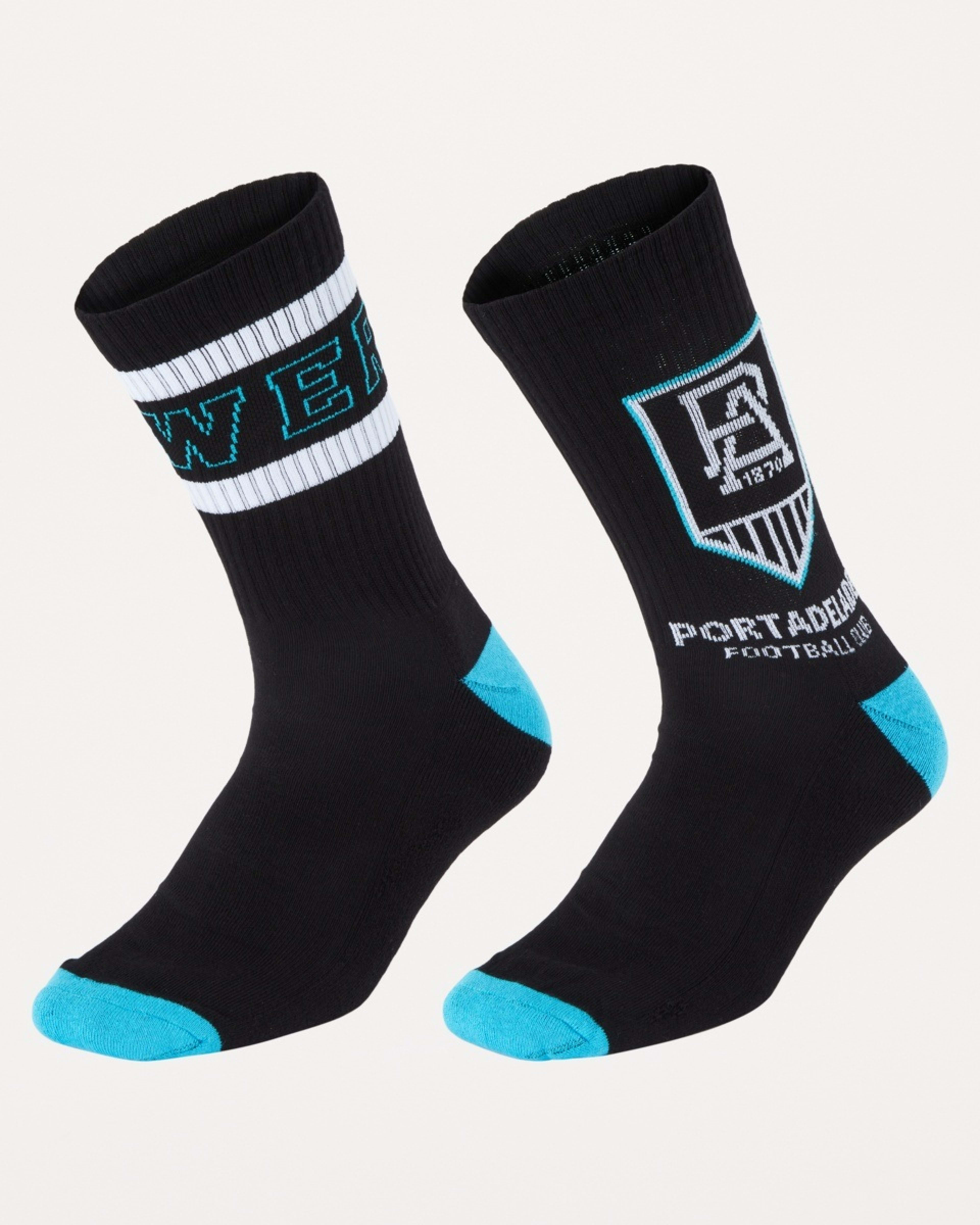 1 2 Pack Official AFL Adult Socks Port Adel, 1 of 3