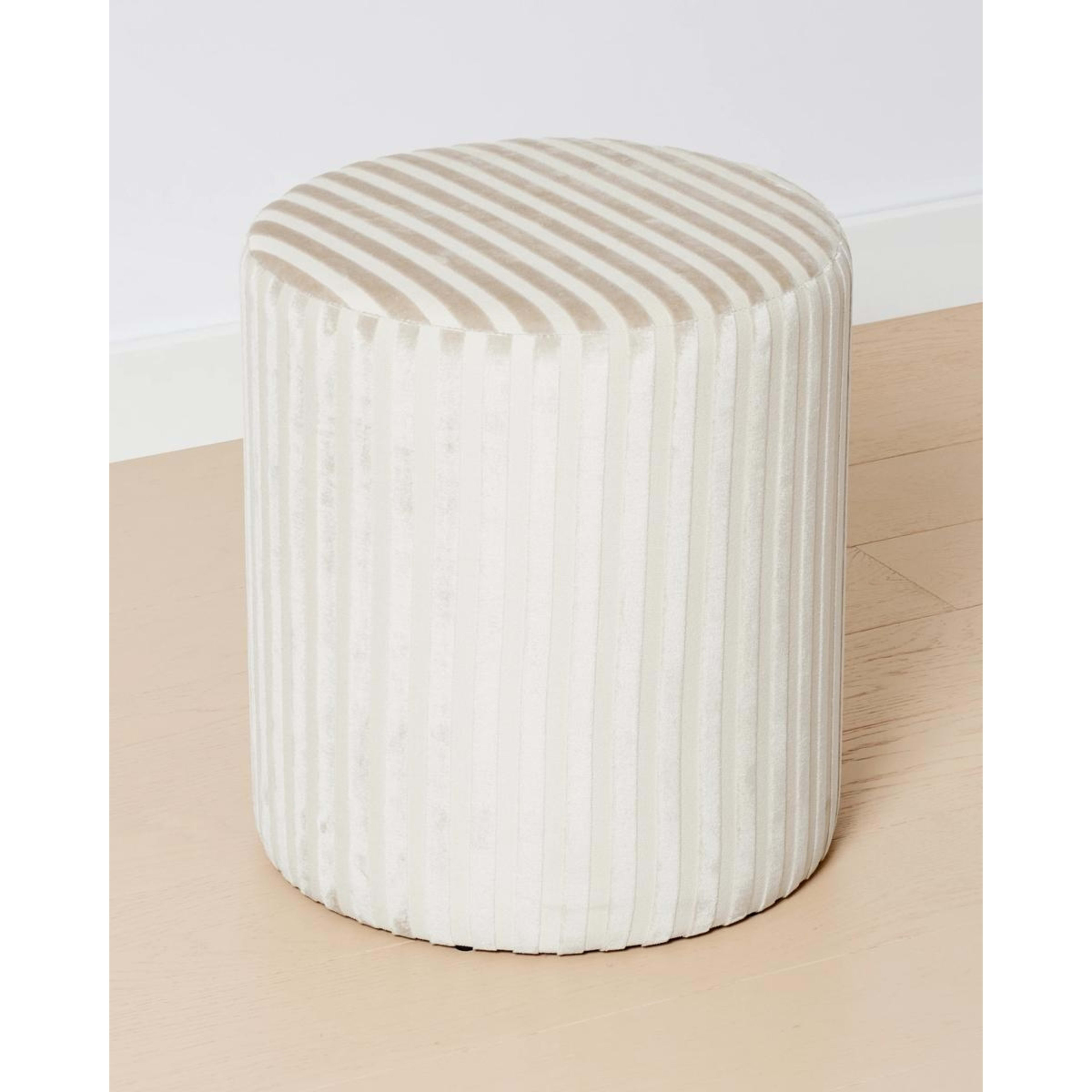 2 White Stripe Ottoman, 2 of 5