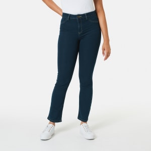 Kmart Super High Rise Straight Jeans-Light Wash Size: 12