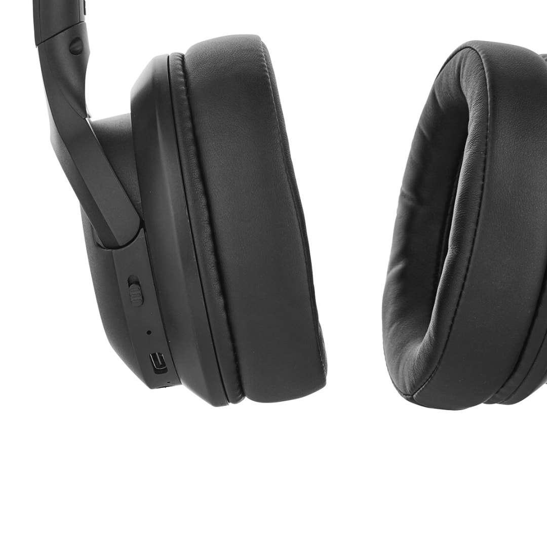 Bluetooth OverEar Headphones with Noise Cancelling Black Kmart