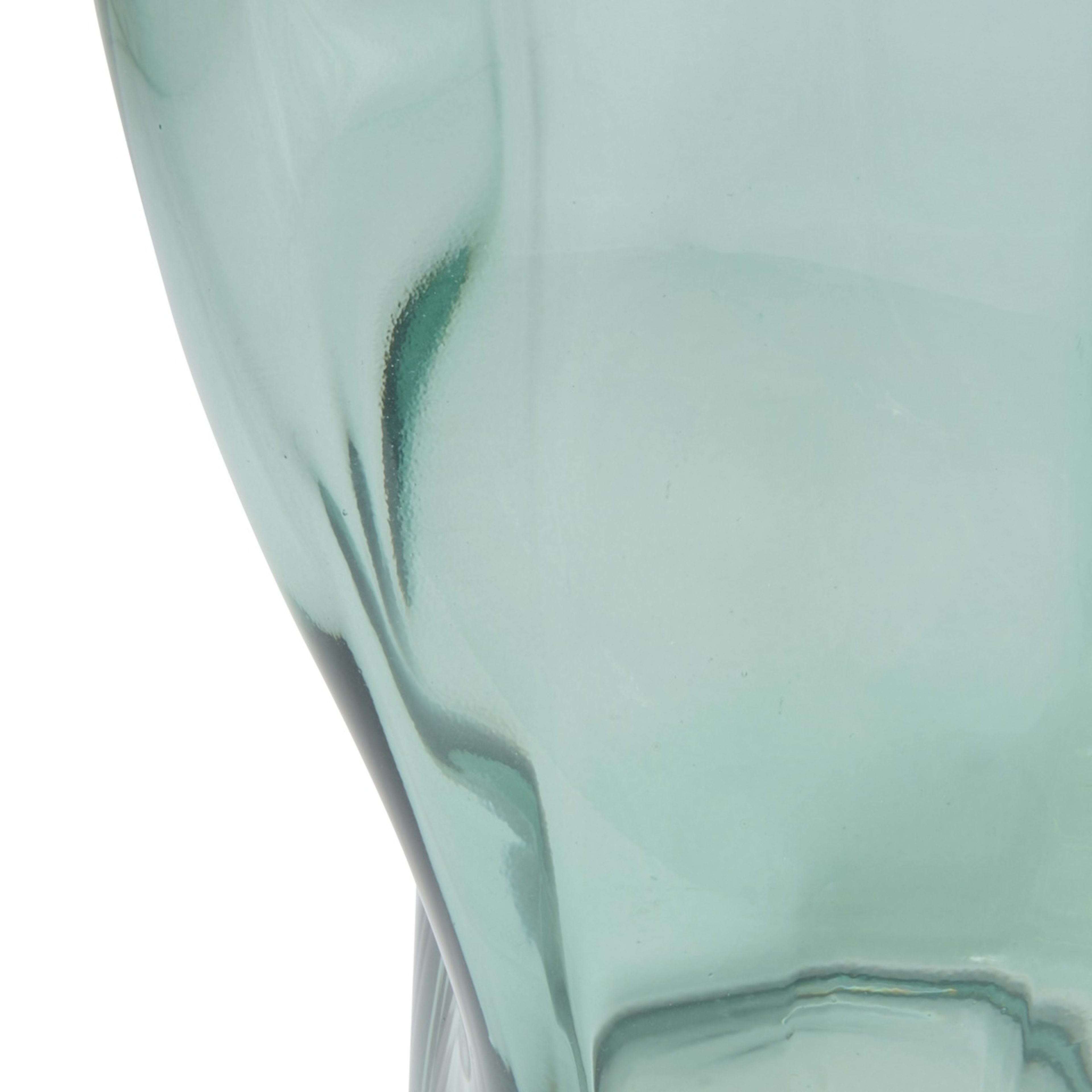 6 Wavy Green Glass Vase, 6 of 6
