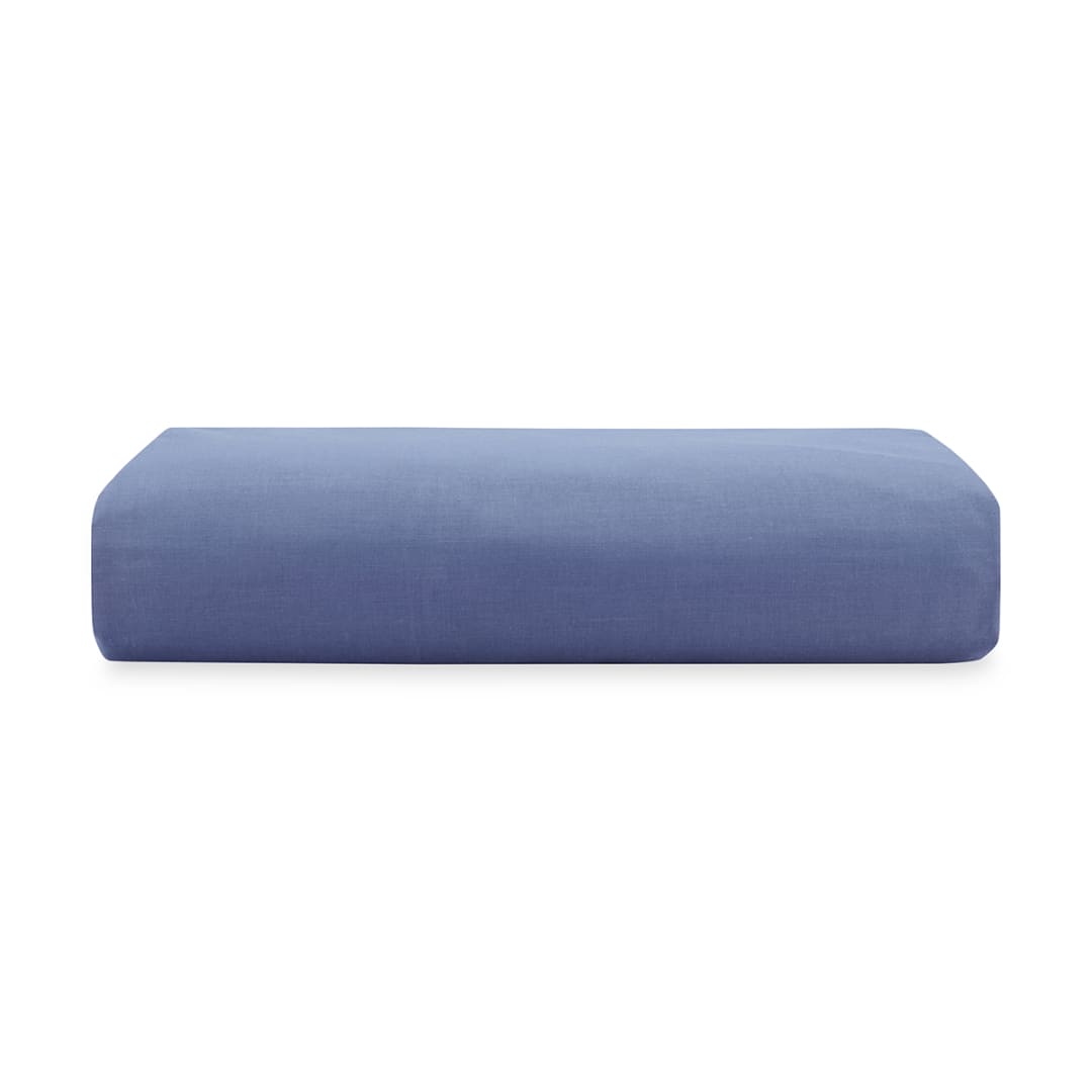 180 Thread Count Fitted Sheet Queen Bed, Mid Blue Kmart