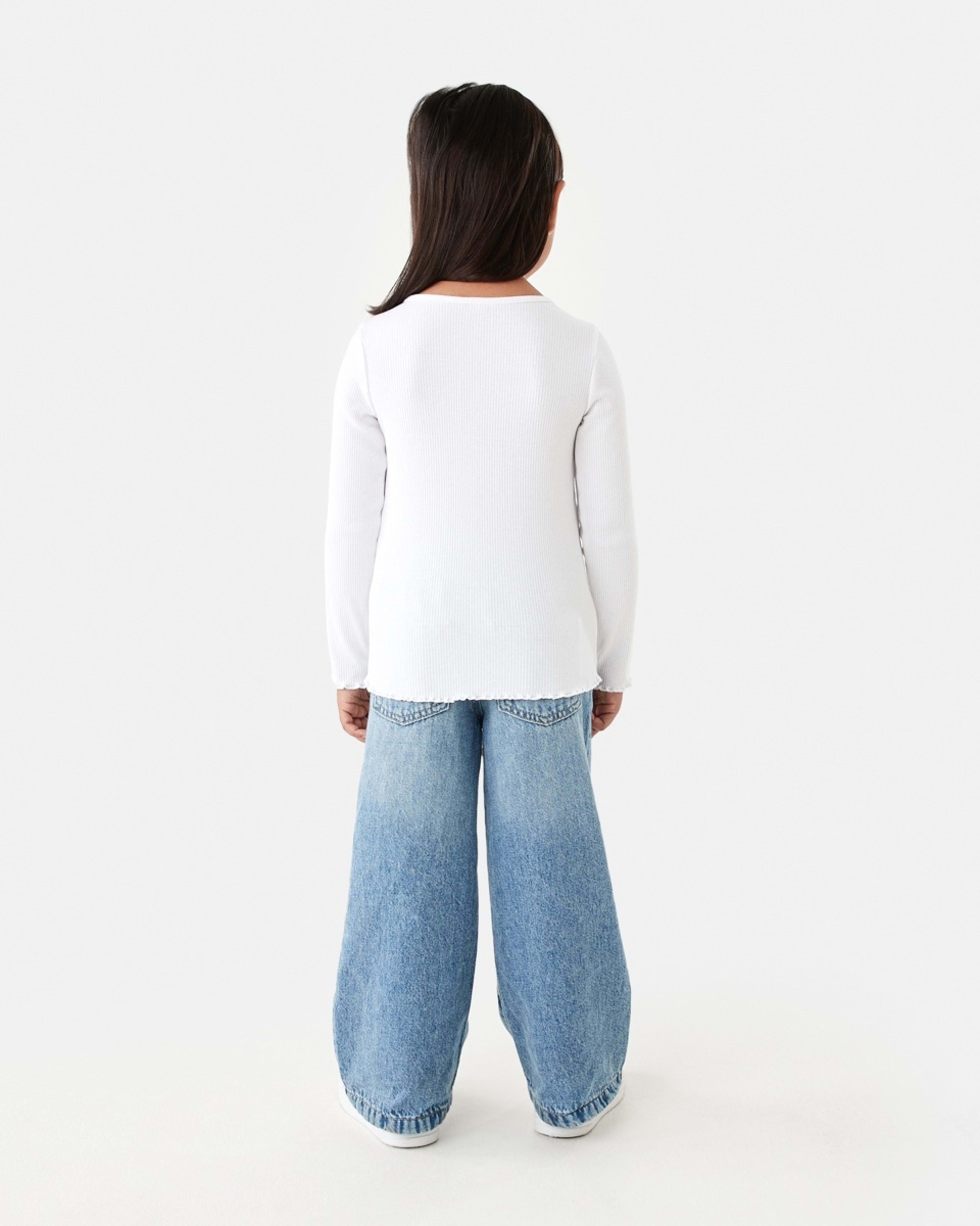7 Long Sleeve Rib T-shirt White, 7 of 9