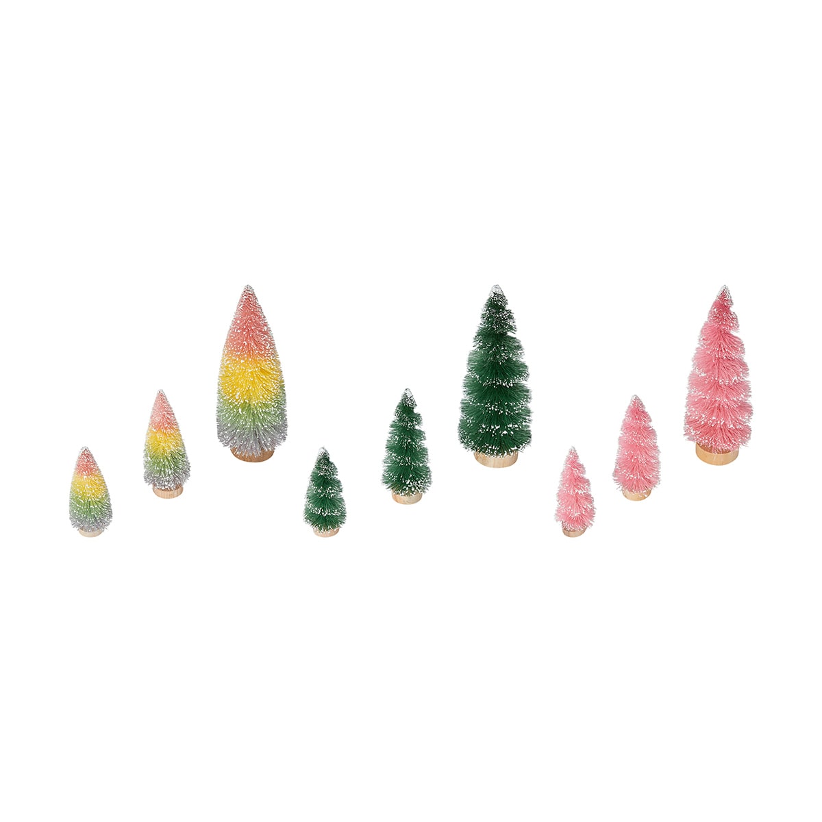 3 Pack Christmas Bottlebrush Tree Decoration Assorted Kmart