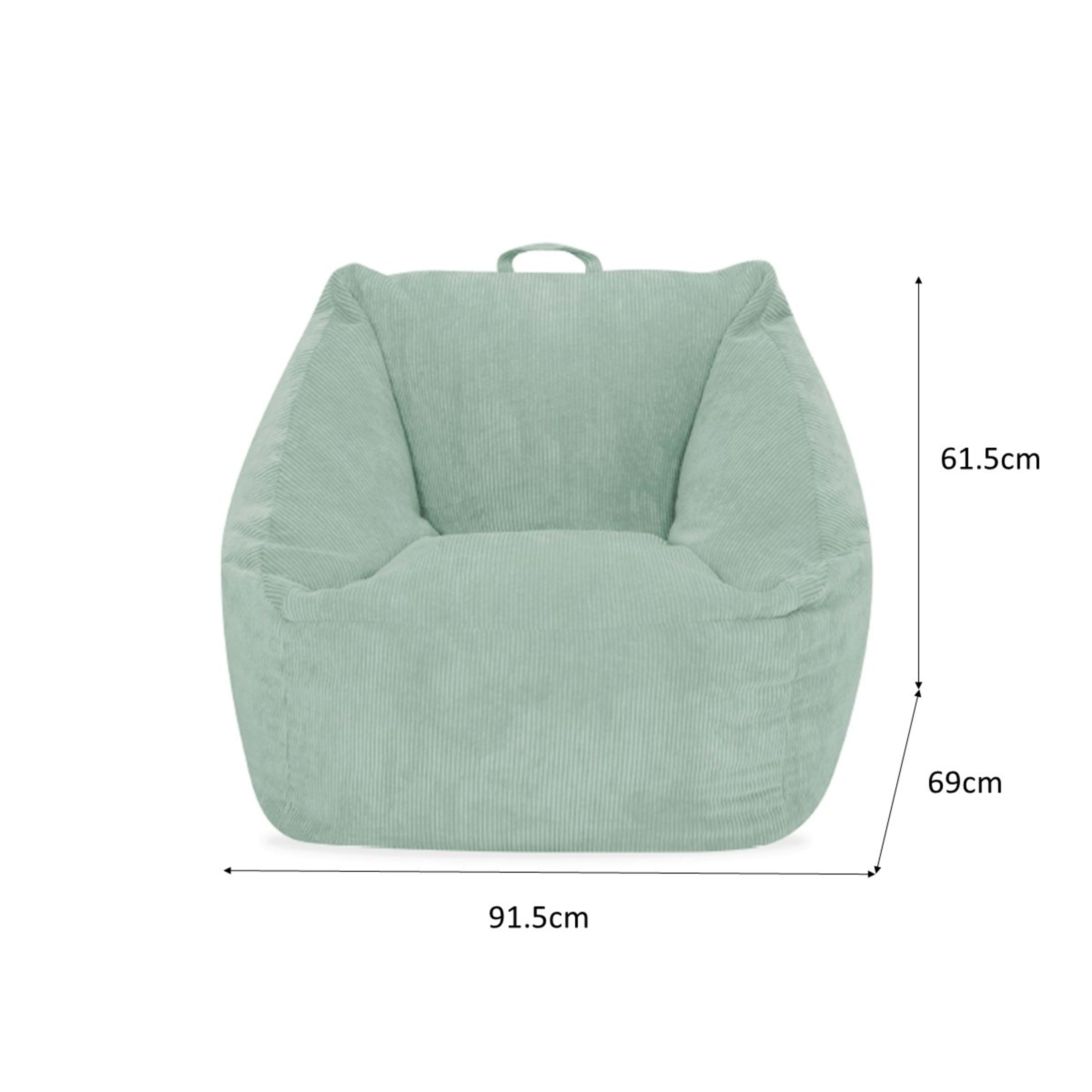 8 Corduroy Bean Bag - Green, 8 of 8